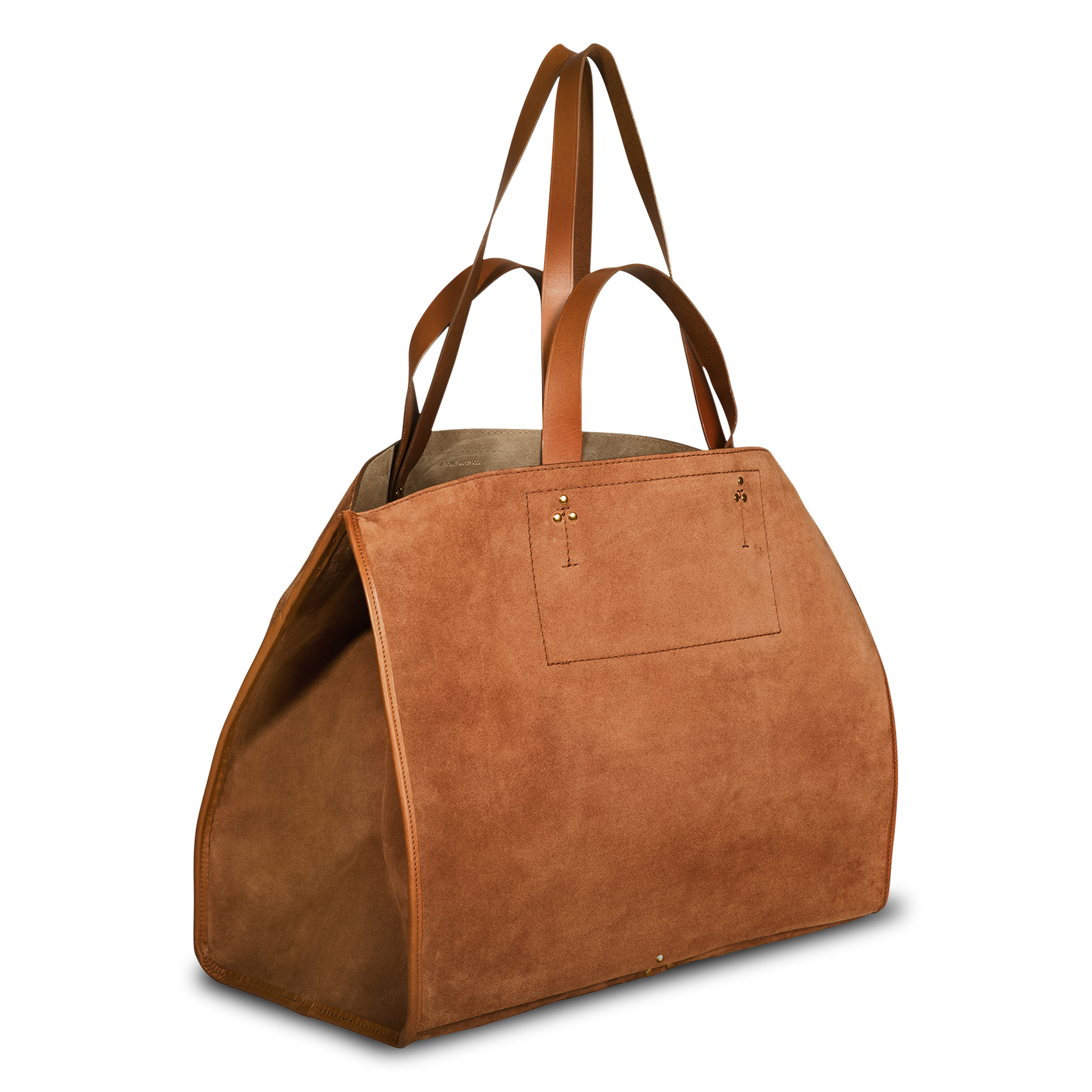 Sac cabas en cuir velours  JEROME DREYFUSS Marron