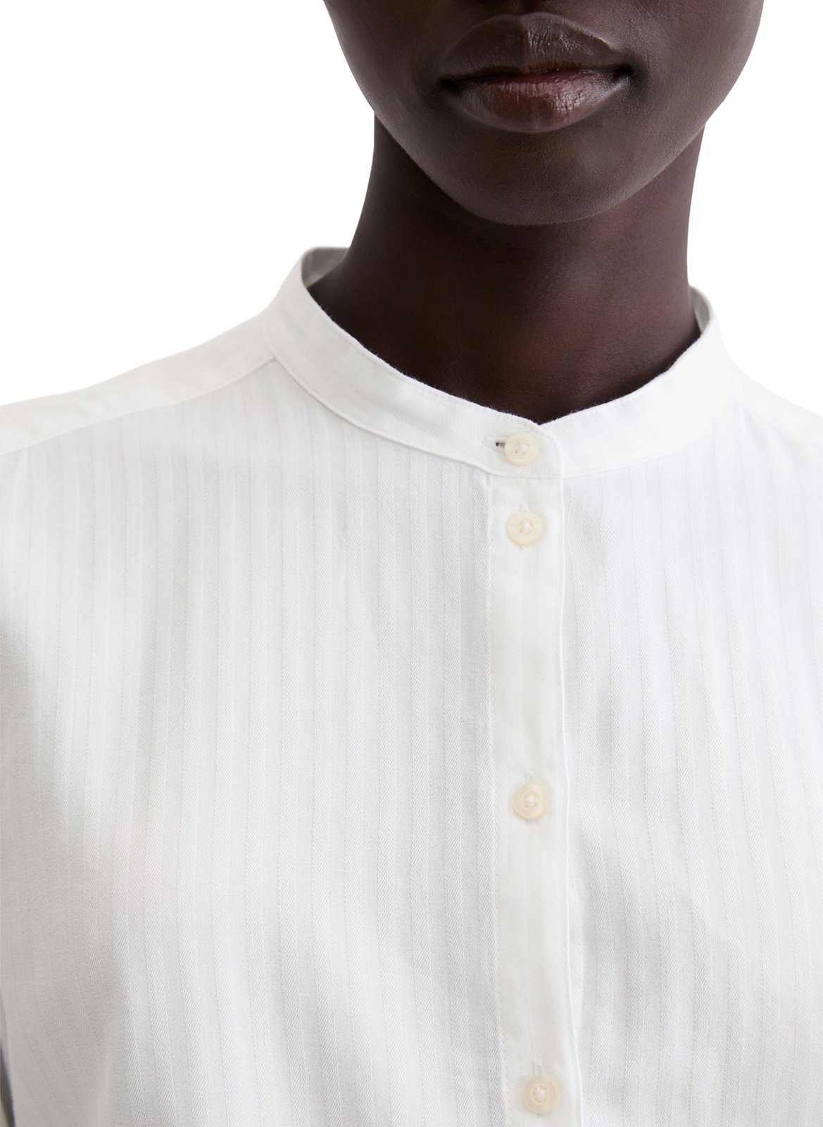 Oversized round neck cotton shirt MARC O'POLO White