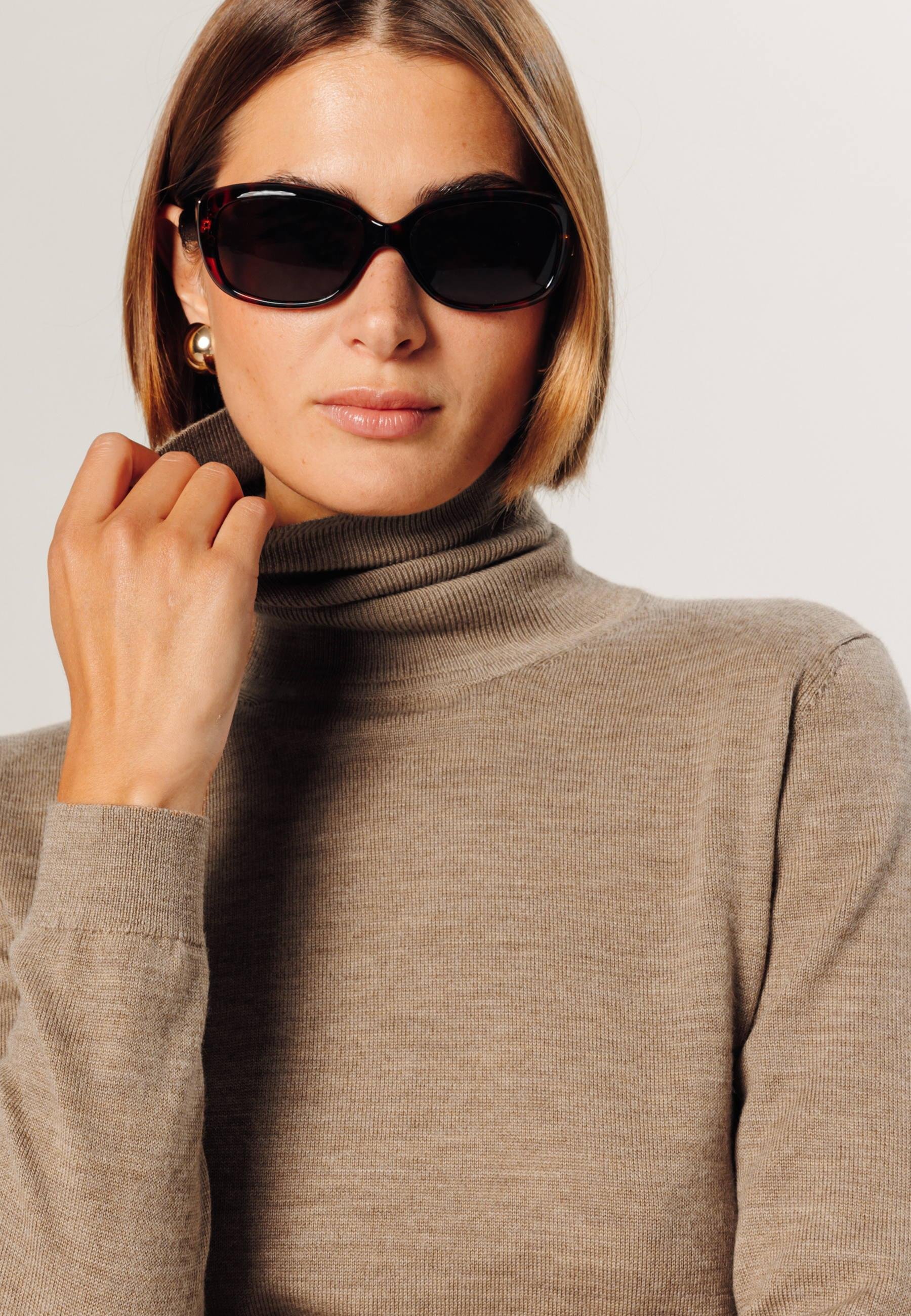 Merino wool roll-neck sweater RODIER Beige