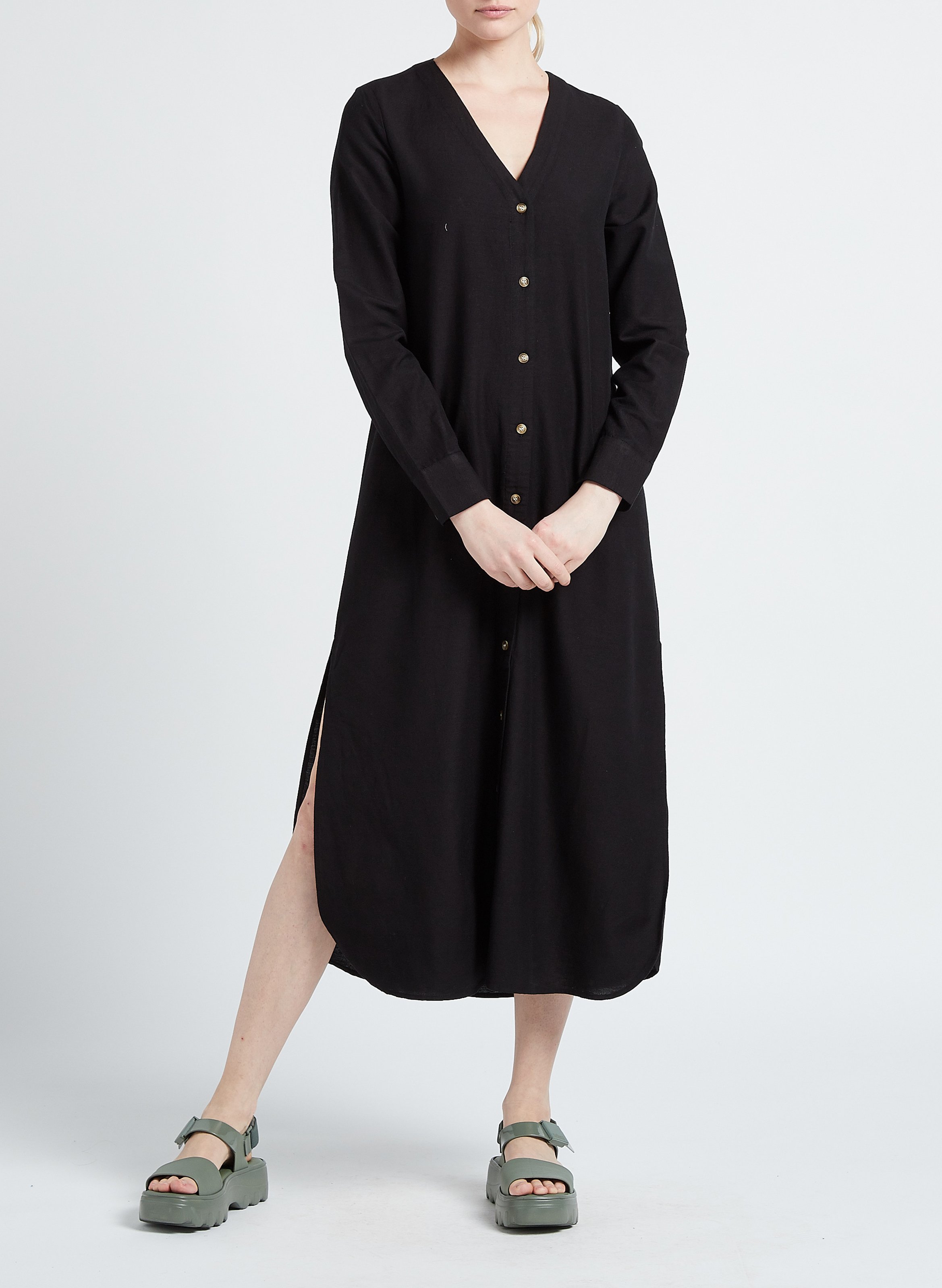 Long V-neck dress VILA