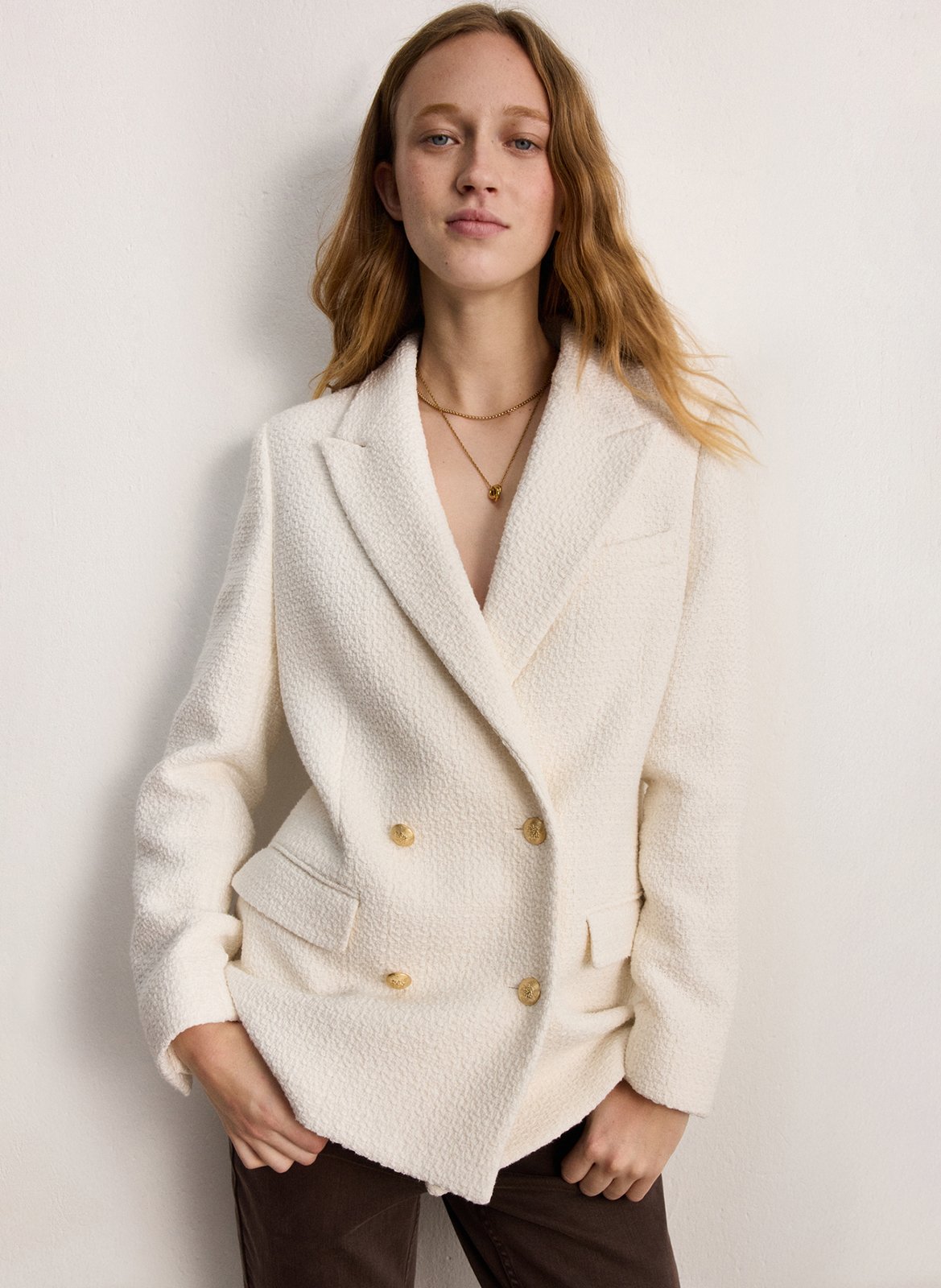 Baumwoll-Mix-Jacke mit Reverskragen PABLO Beige