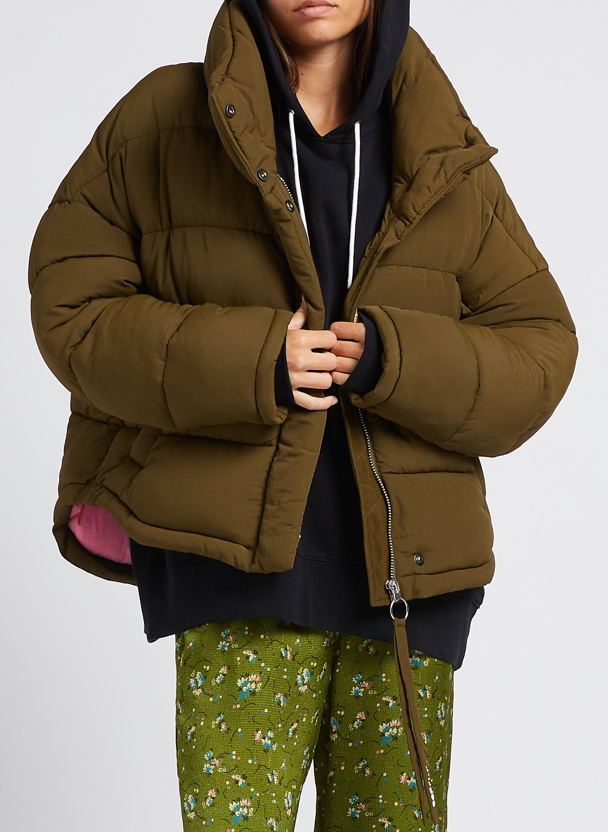 Doudoune oversize col montant  OOF Kaki