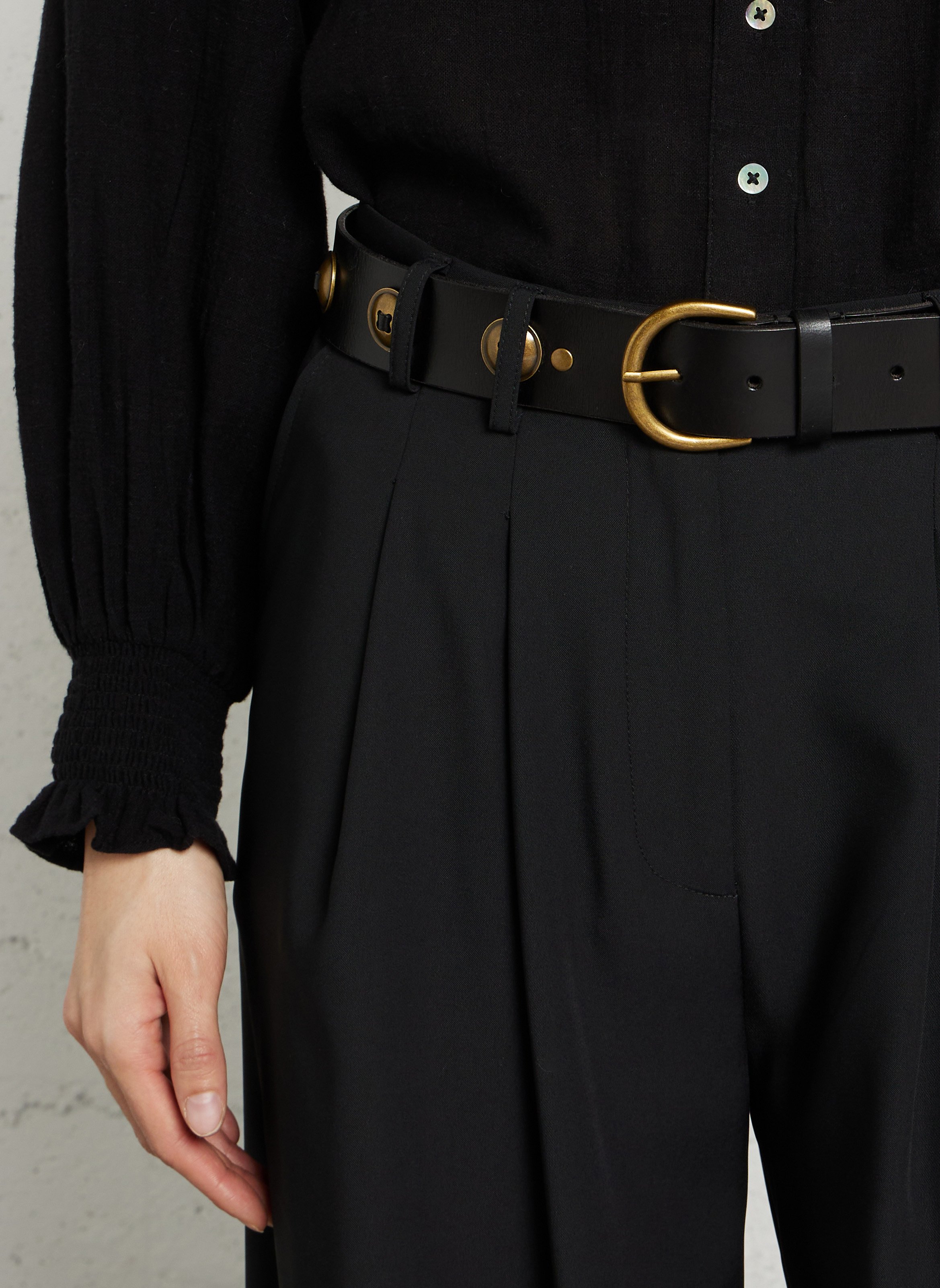 Ceinture cuir COTELAC Noir