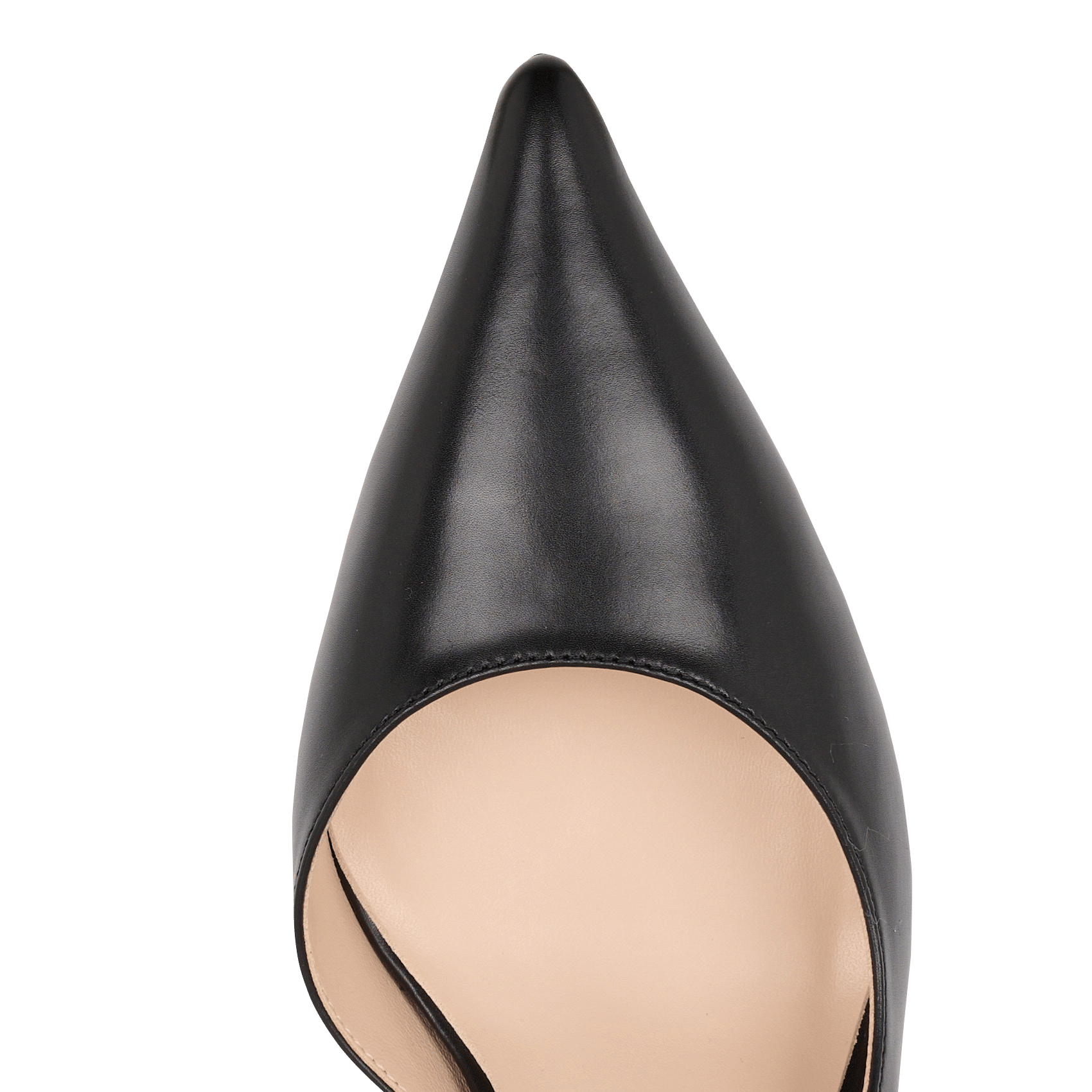 Escarpins à bout pointu en cuir lisse MI/MAI Noir