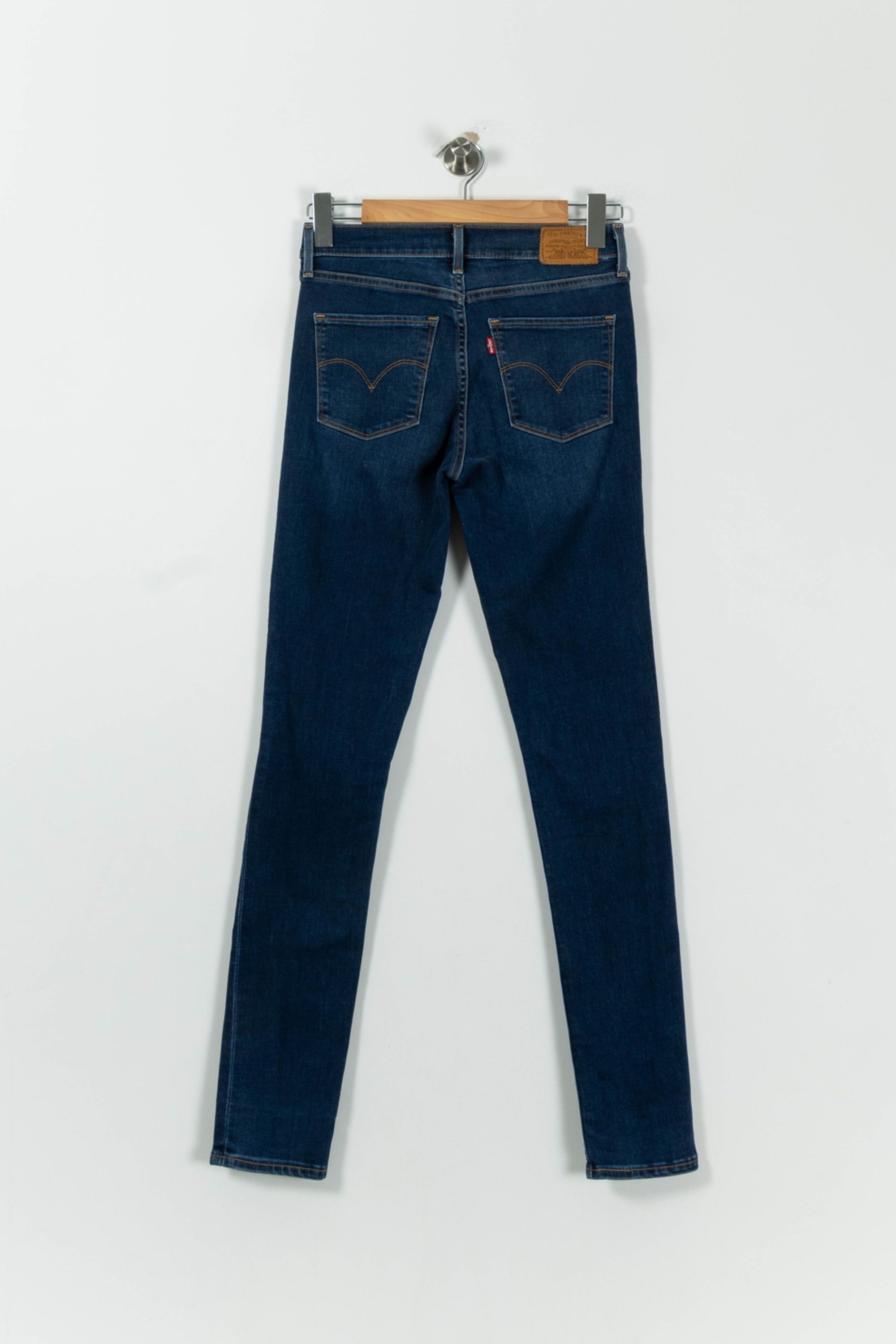 Cropped slim jeans with studs LEVI'S - Seconde main Blue