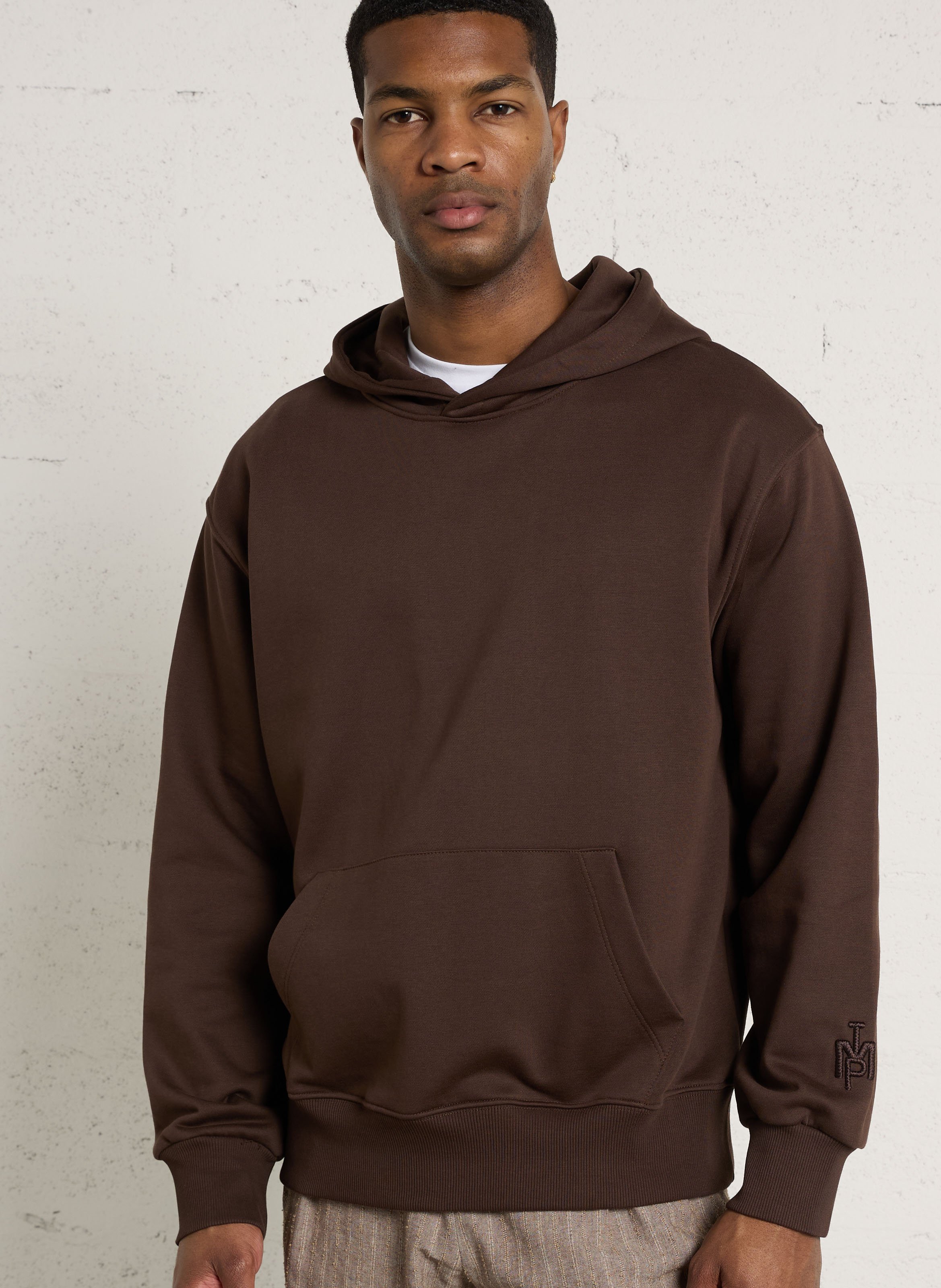 Gerade geschnittenes Kapuzensweatshirt aus Baumwolle IMPERIAL Braun