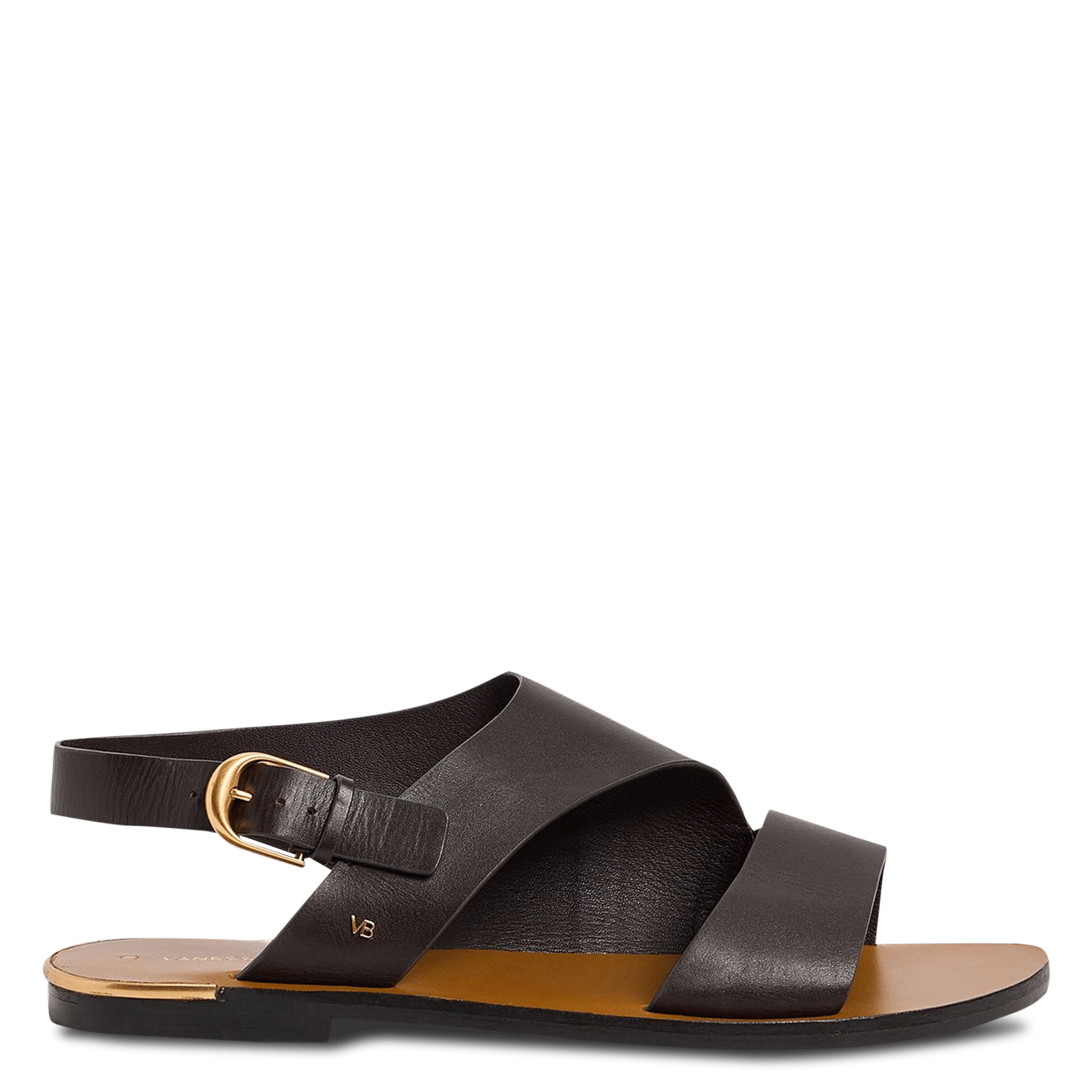 Aouda flat leather sandals VANESSA BRUNO Brown