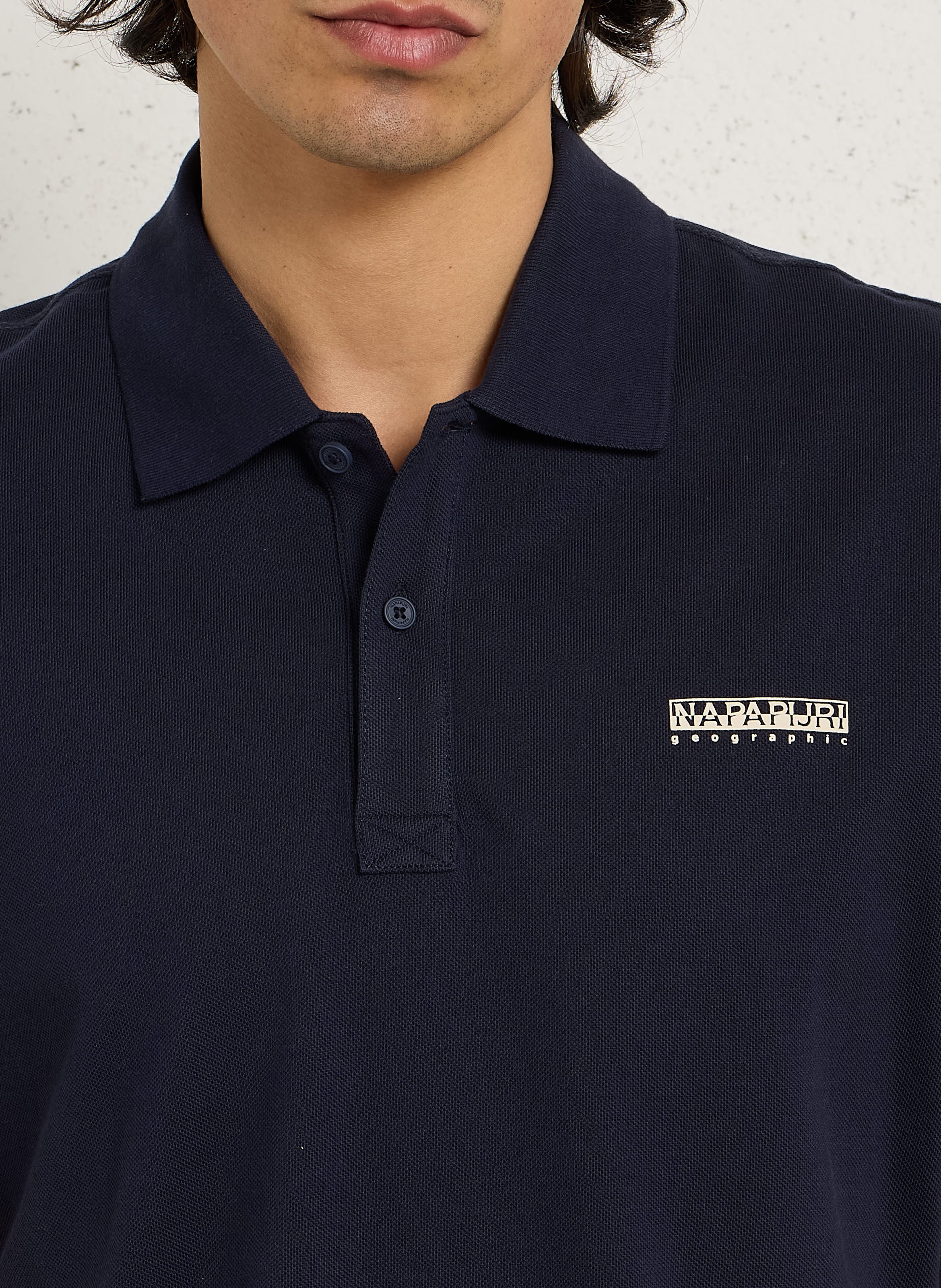 Polo mit kurzen Ärmeln aus Baumwolle NAPAPIJRI Blau