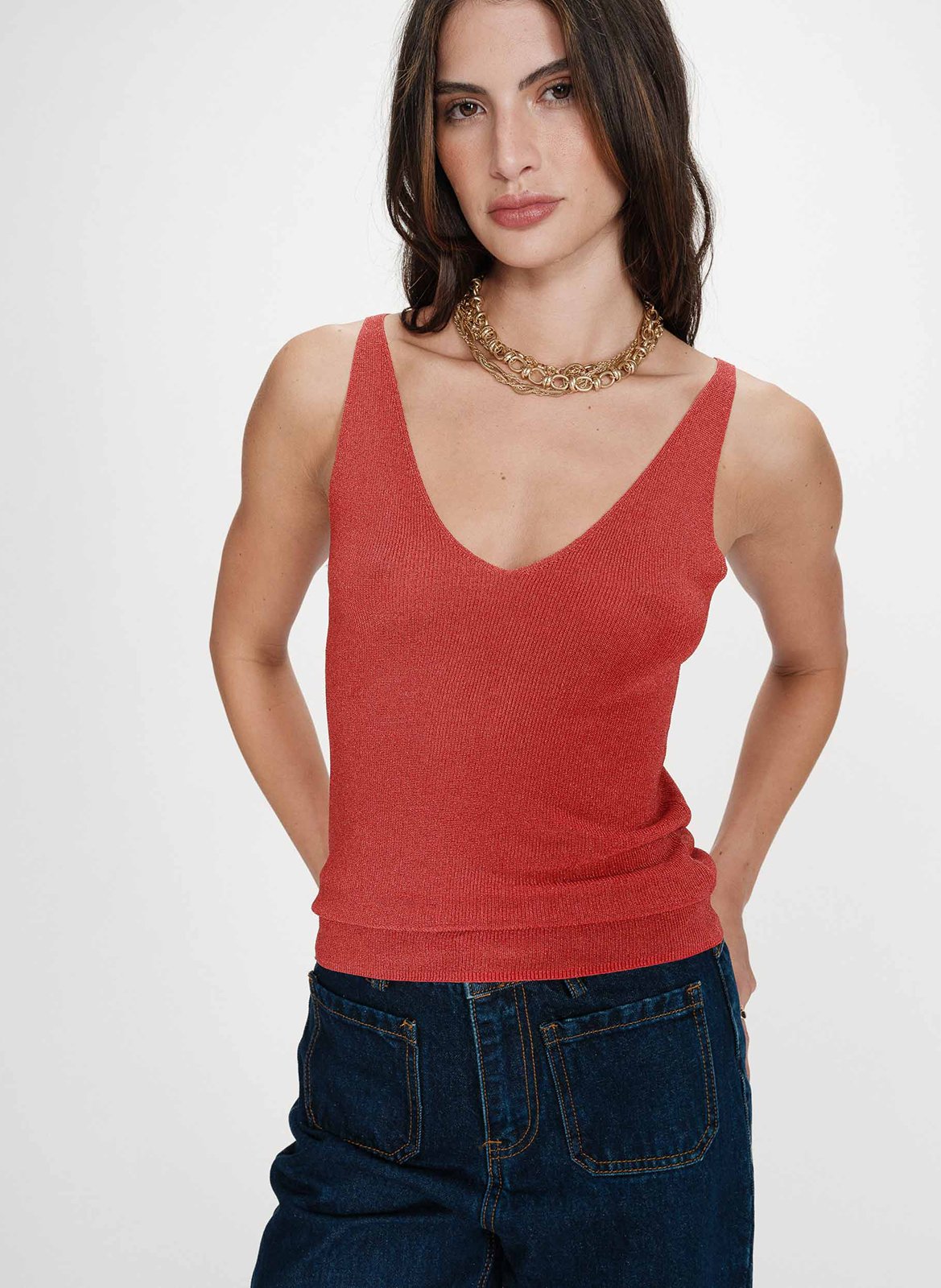 Débardeur col V  GRACE ET MILA