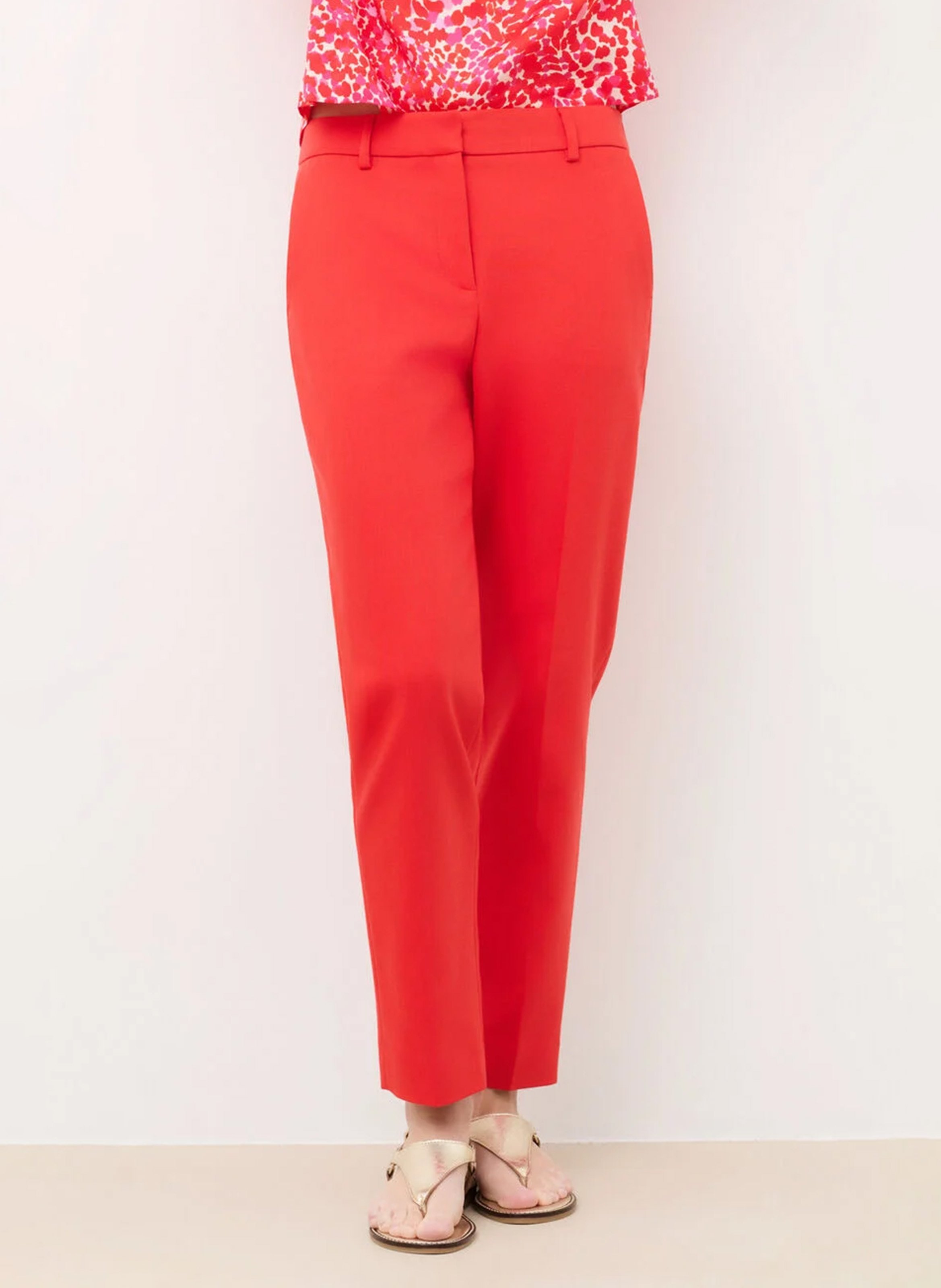 Broek met toelopende pijpen | katoenblend CAROLL