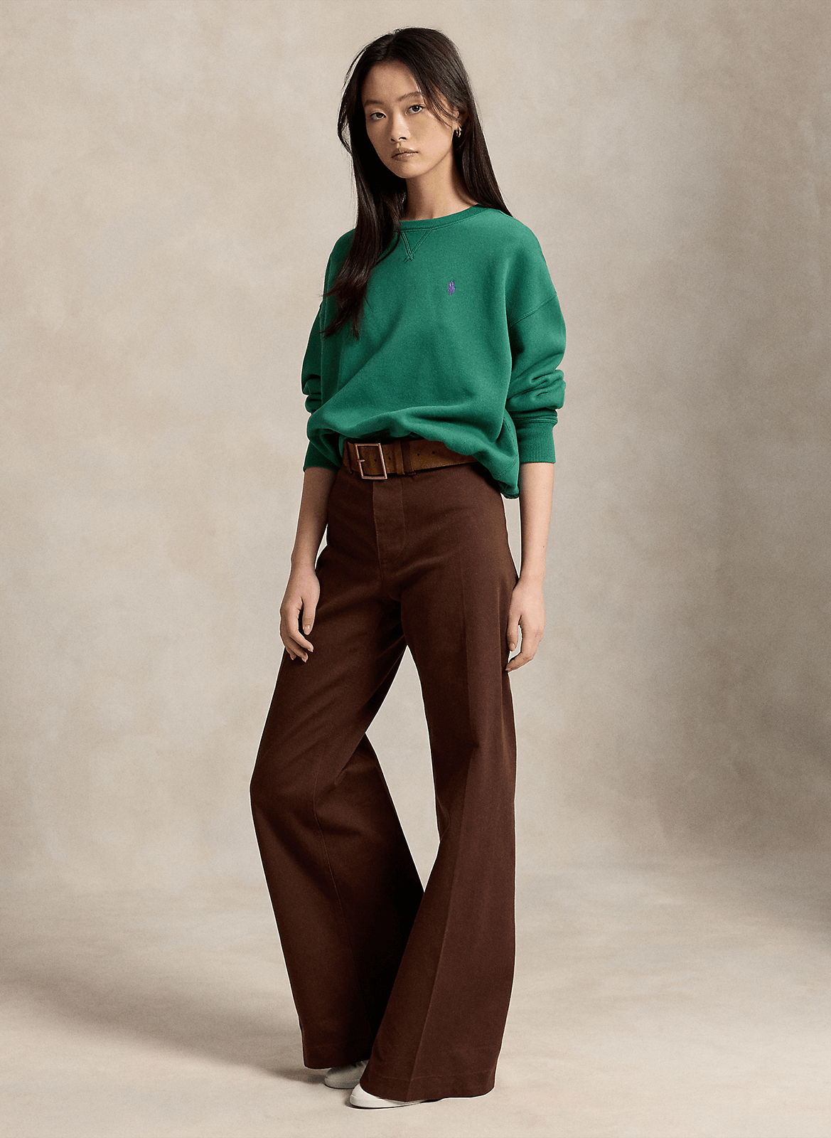 Cotton-mix round-neck sweatshirt POLO RALPH LAUREN Green