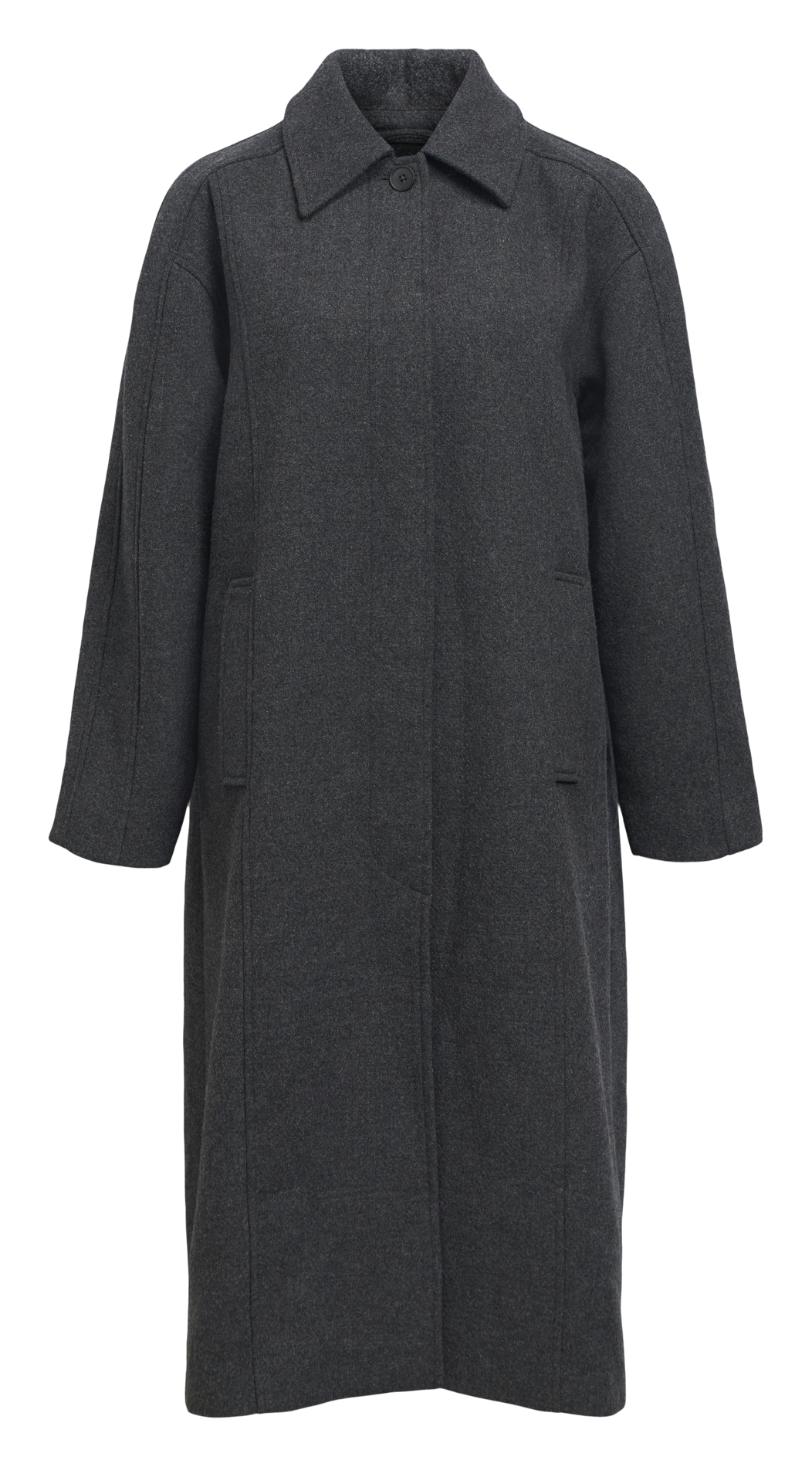 Manteau long col classique OBJECT Gris