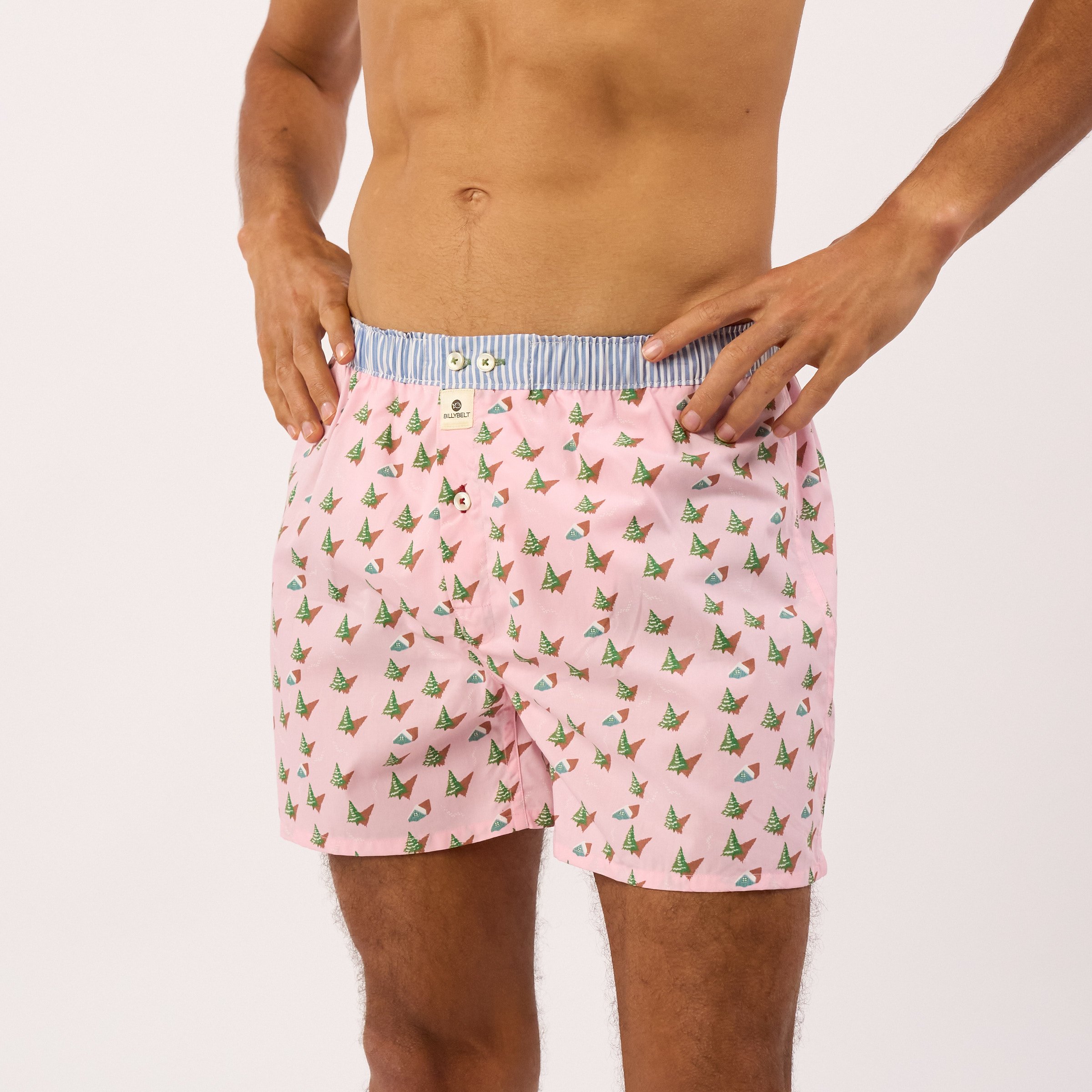 Organic cotton boxer shorts BILLYBELT Pink