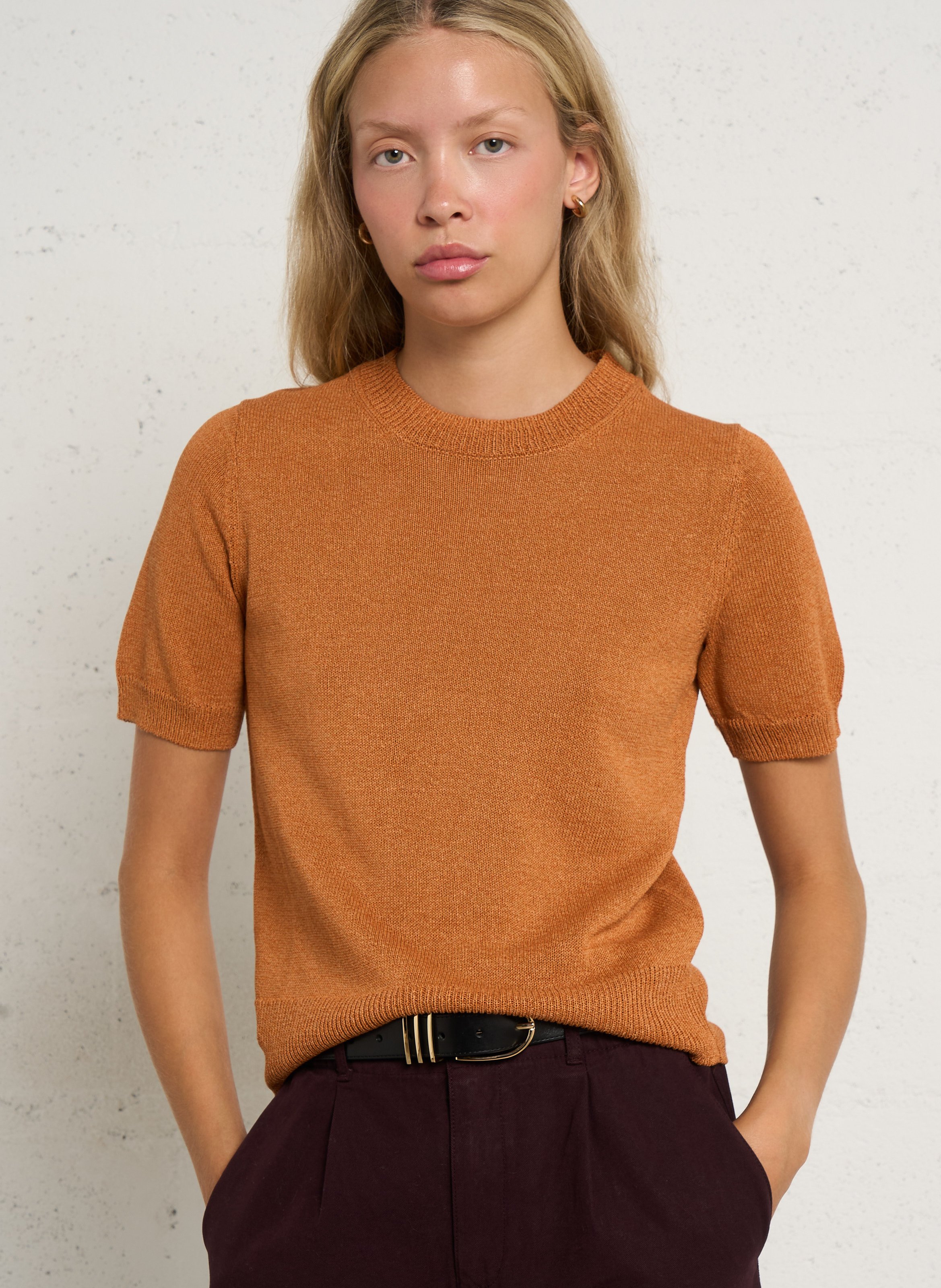 Rundhals-T-Shirt aus Baumwoll-Mix MAISON 123
