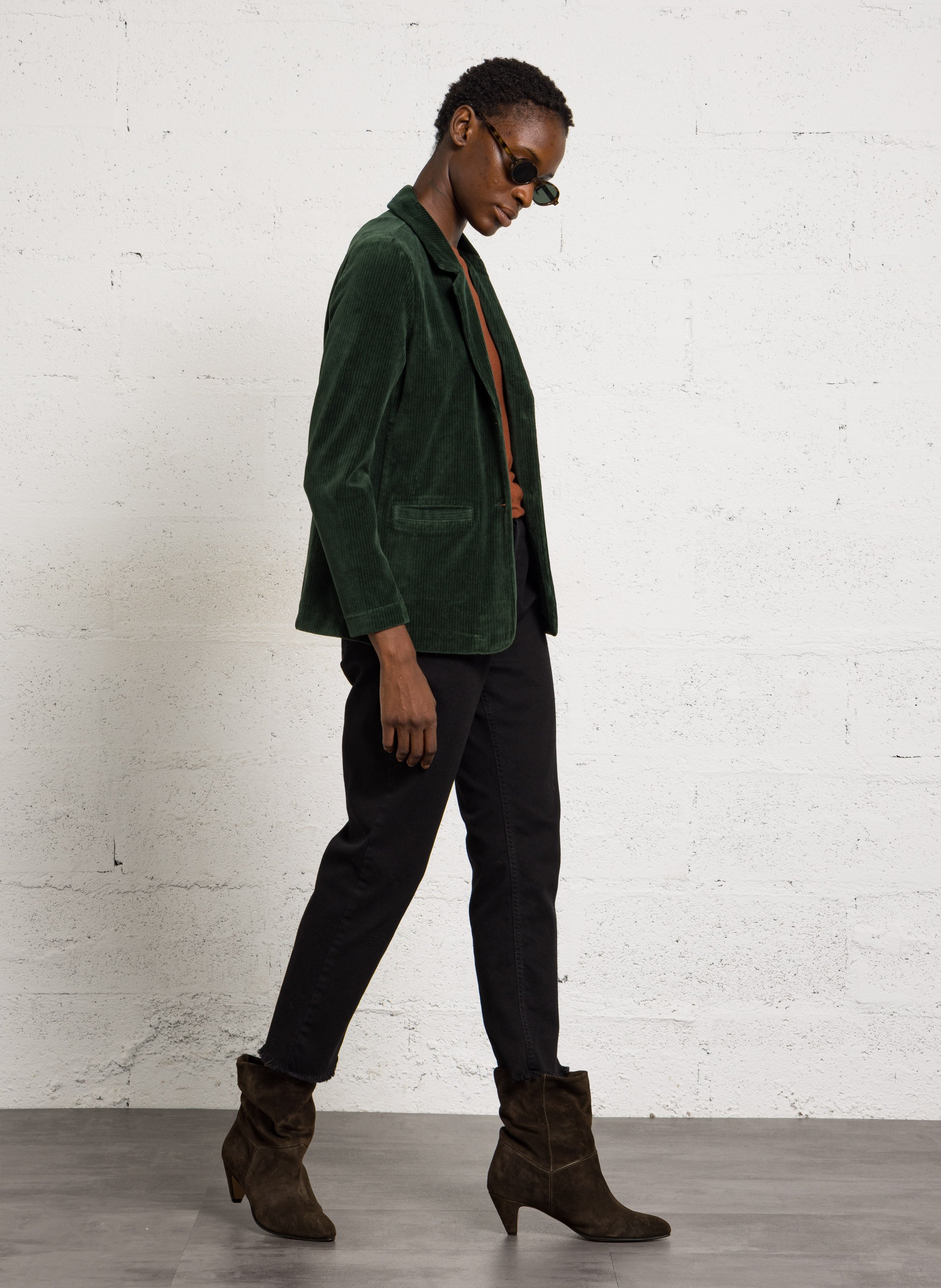Cotton-blend straight-leg jeans PLEASE Black
