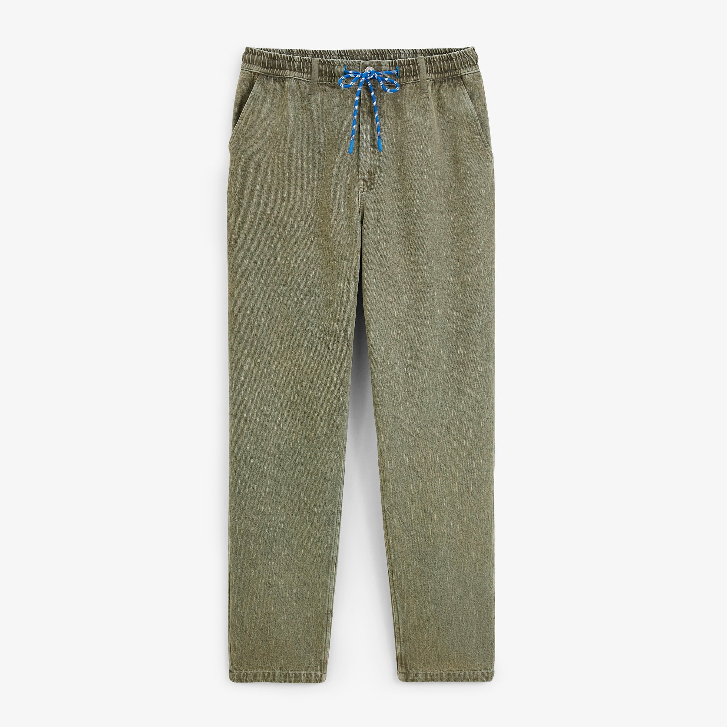 Textured twill cotton trousers 549 with elasticated waist in military green sbplay SERGE BLANCO Grey