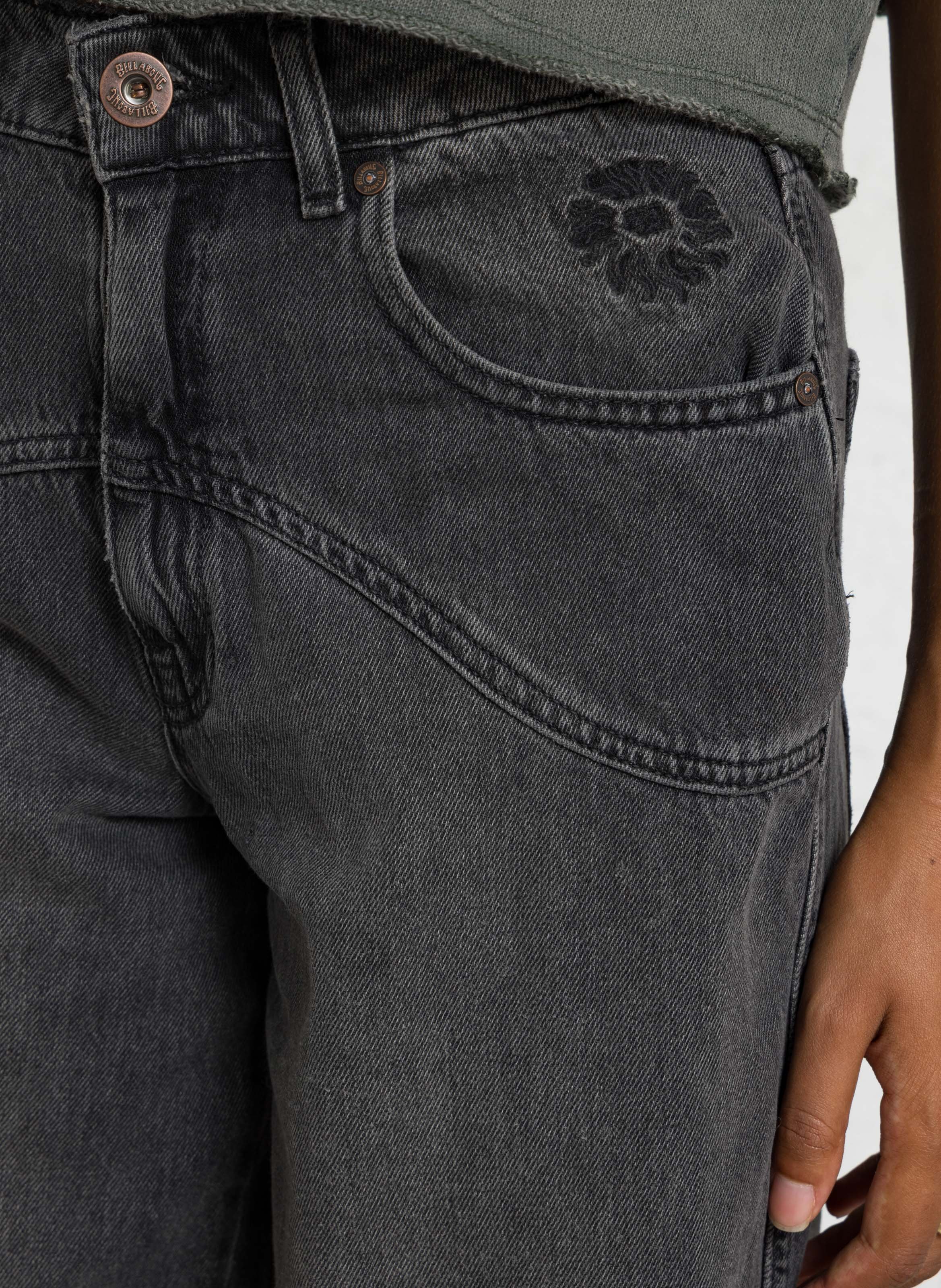 Weite Jeans aus Baumwolle BILLABONG Schwarz