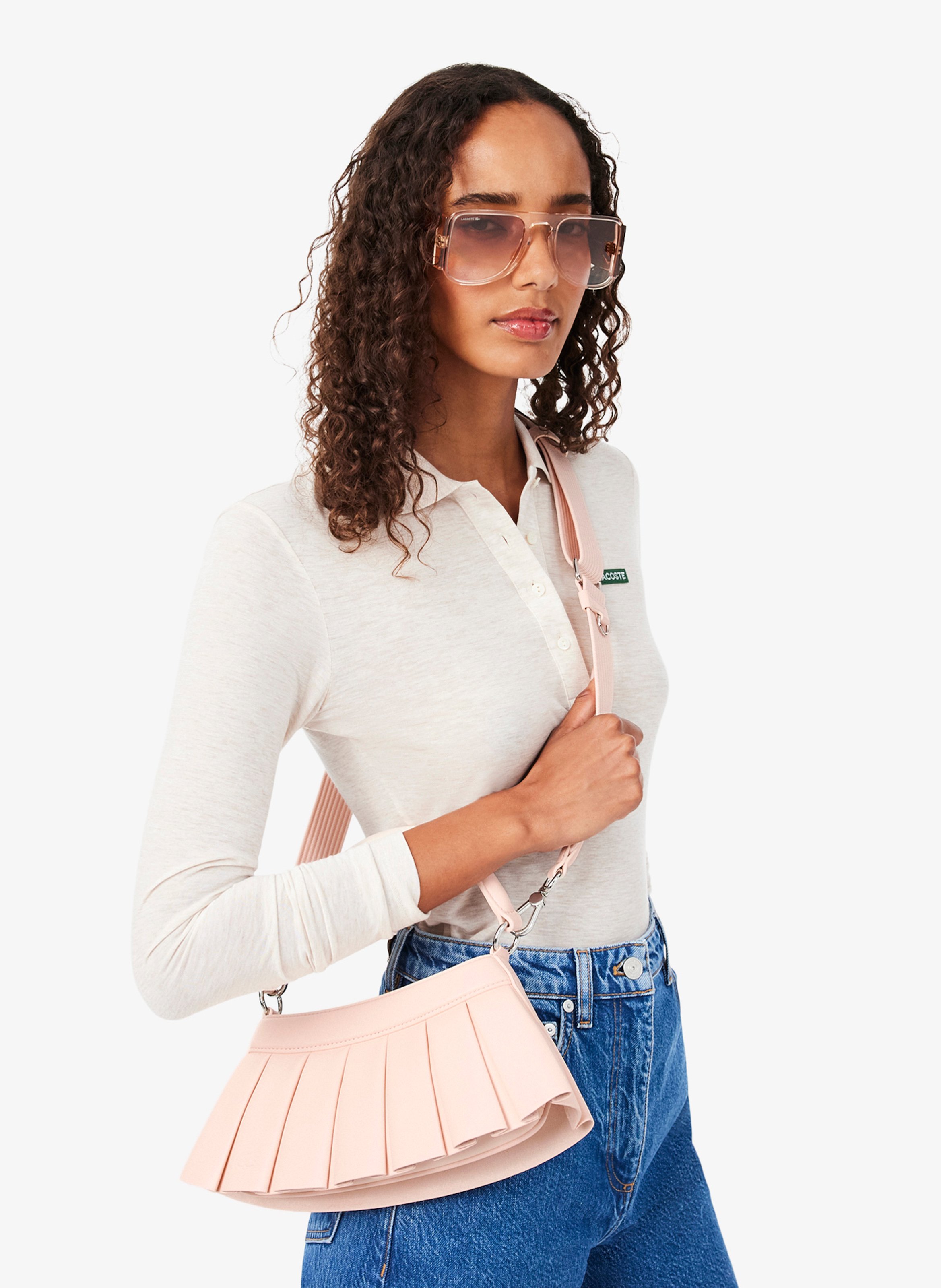 Handtasche H Lenglen aus Leder LACOSTE Rosa