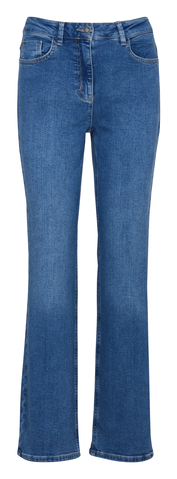Straight-fit jeans van katoenmix CAROLL Blauw