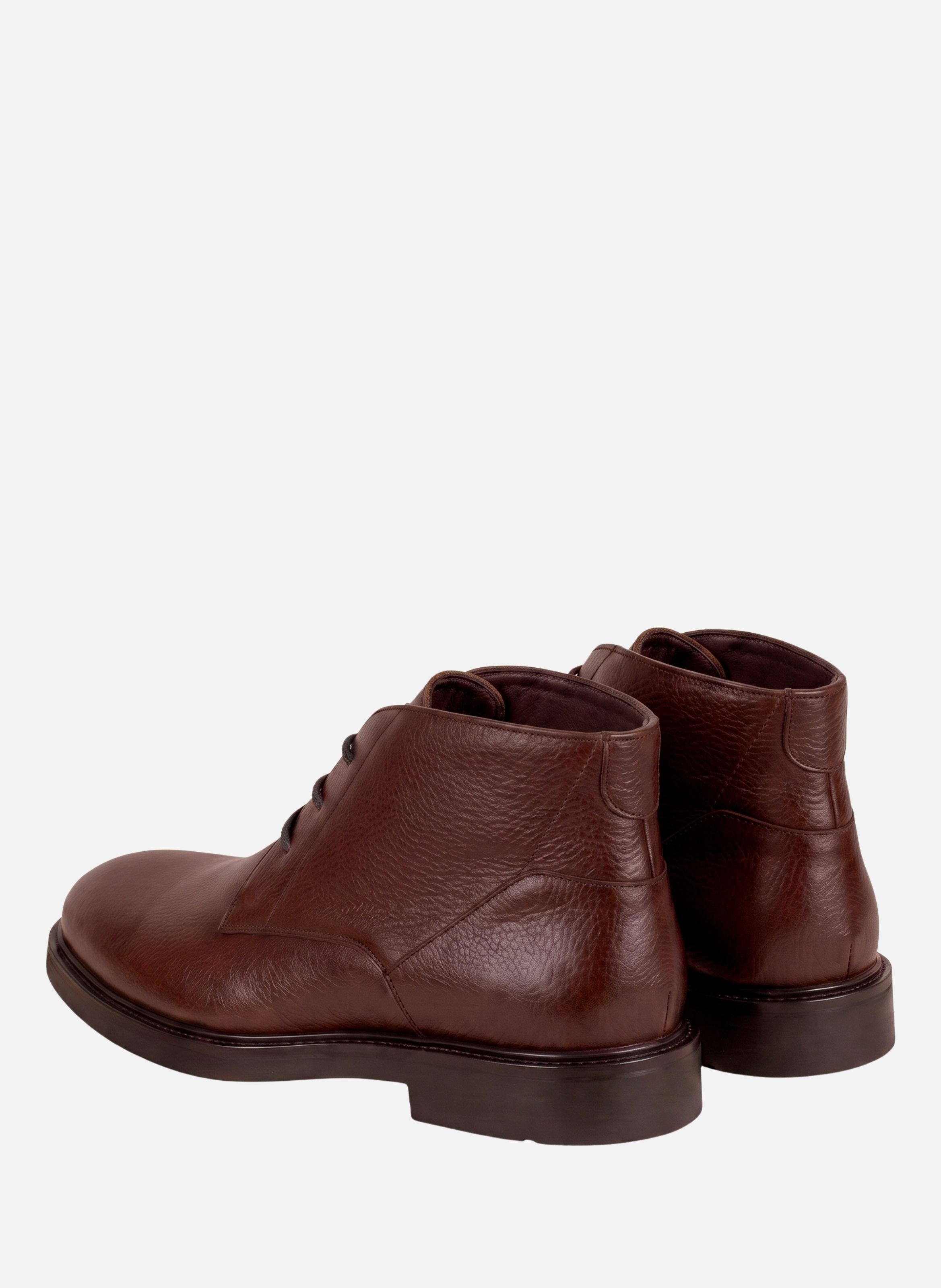 Desert boots gomme côme cuir grainé JULES & JENN Marron