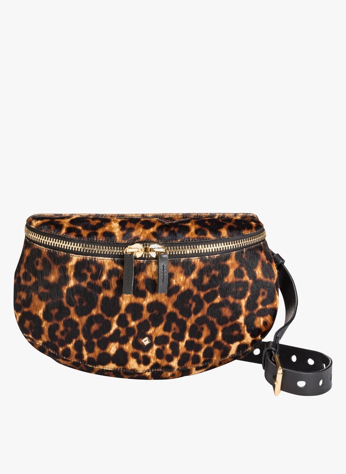 Black Leopard print waist bag