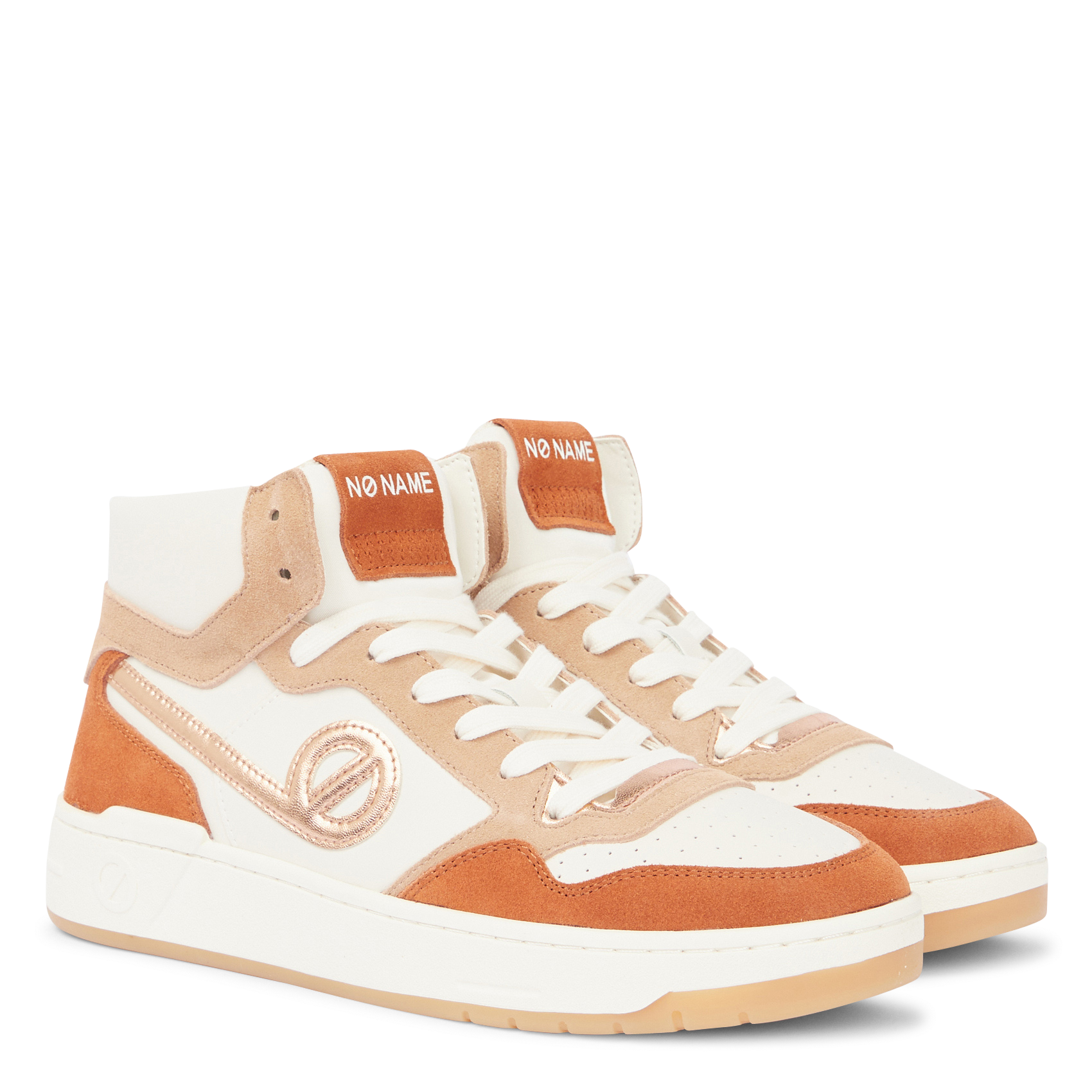 Baskets montantes en cuir NO NAME Blanc