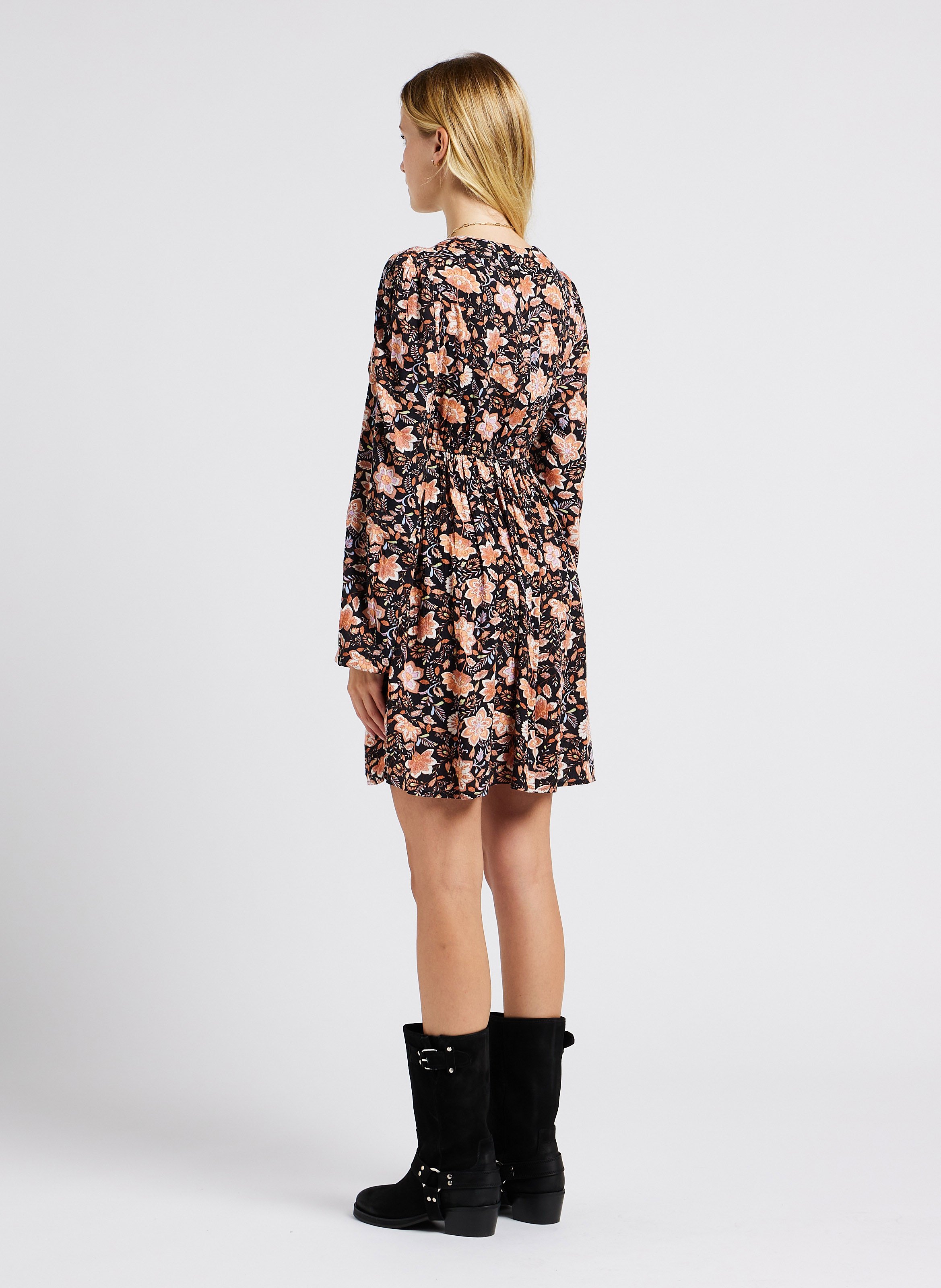 Billabong black cheap floral dress