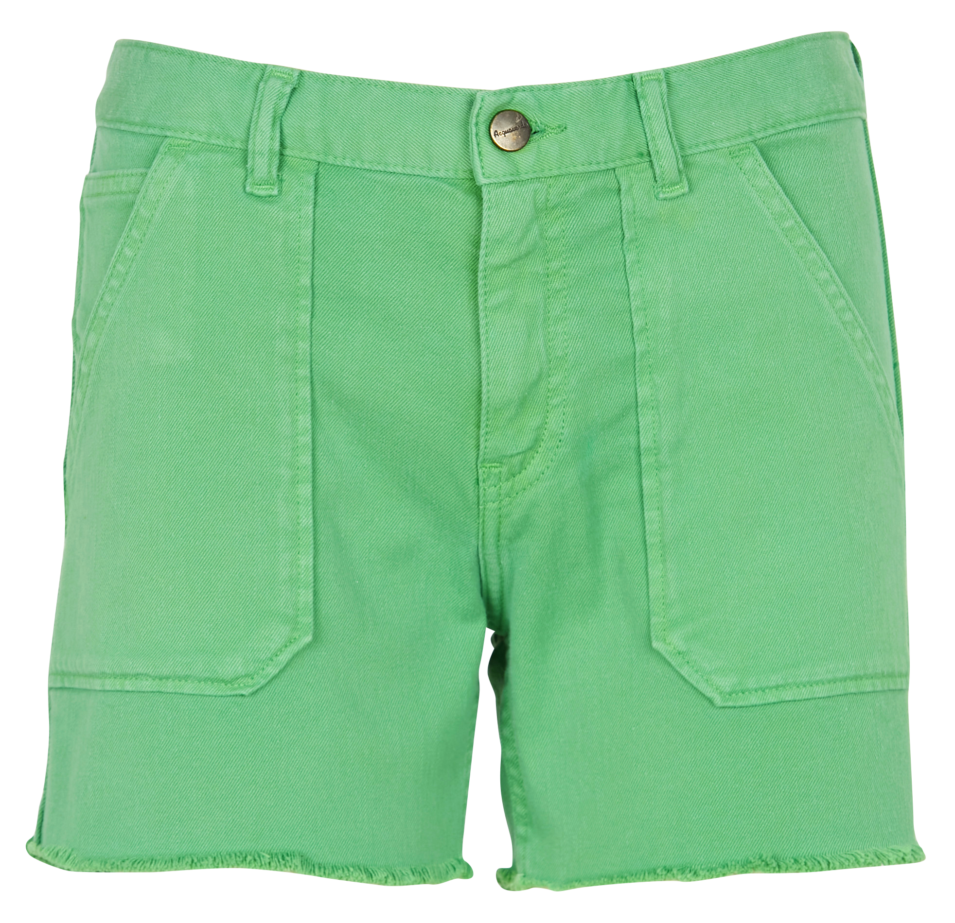 Straight-leg stretch denim shorts ACQUAVERDE Green