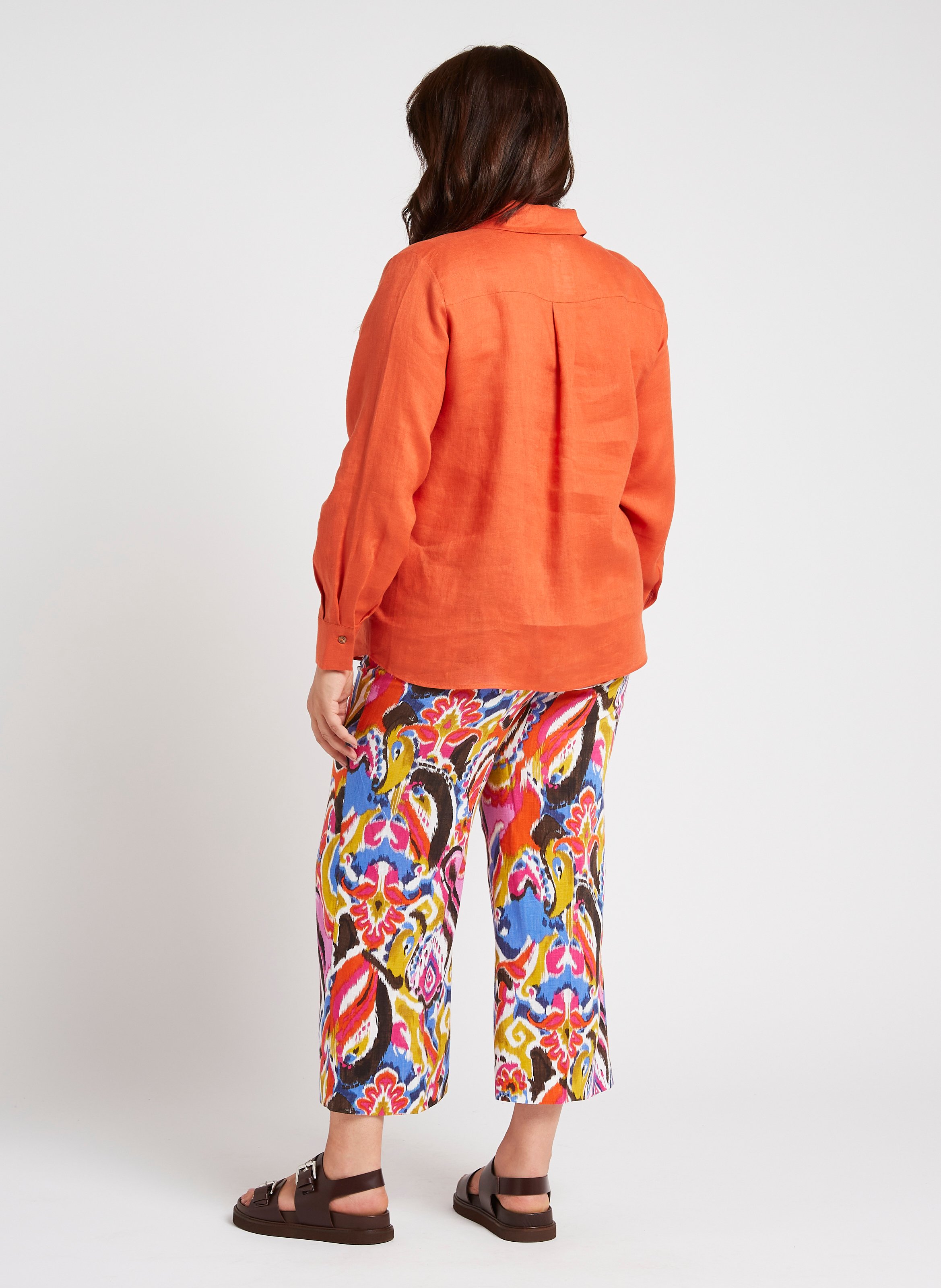 Pantalon droit cropped  PERSONA by Marina Rinaldi Marron