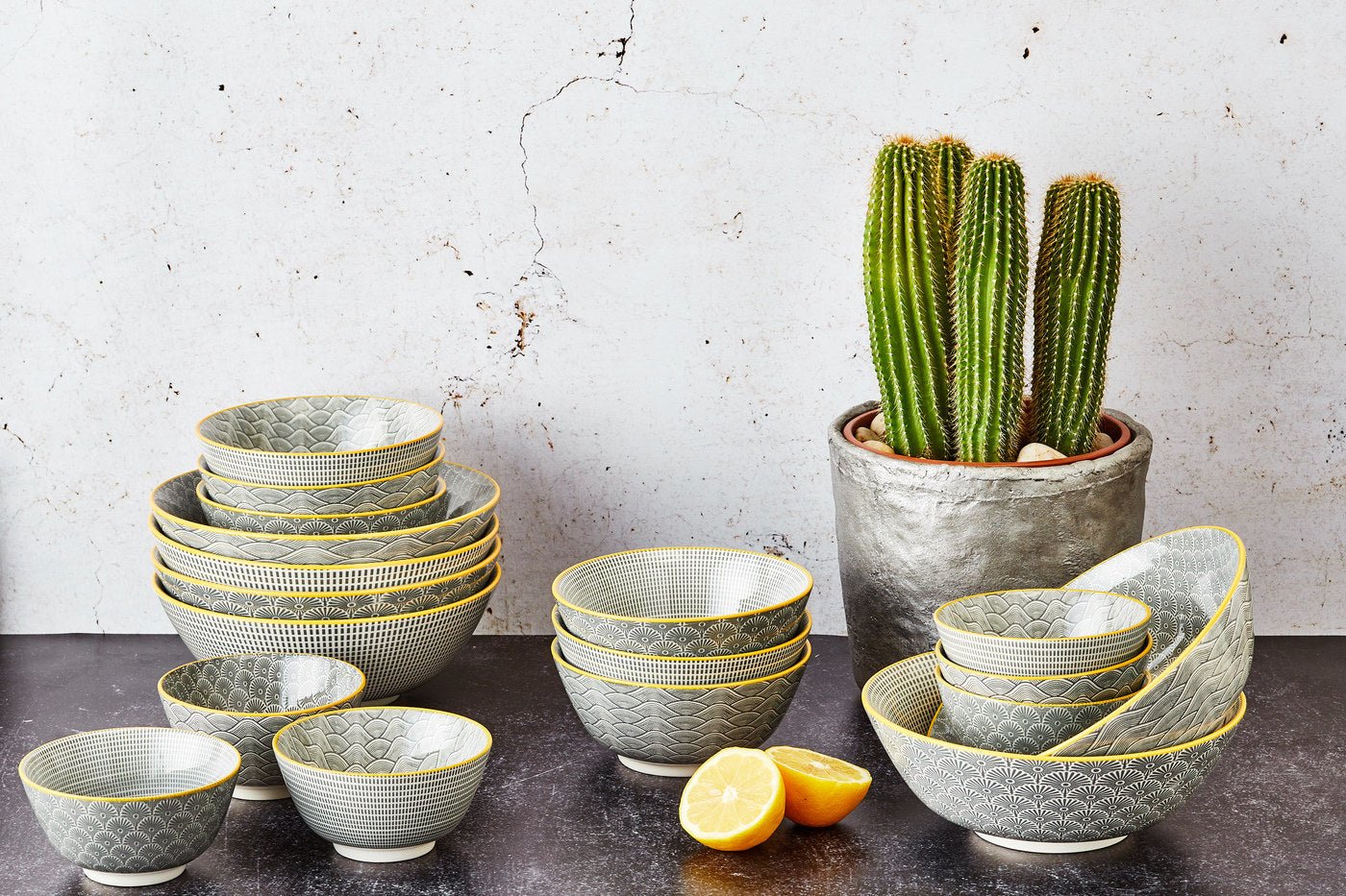 42-Piece Full Dinner Service BJORN Grey