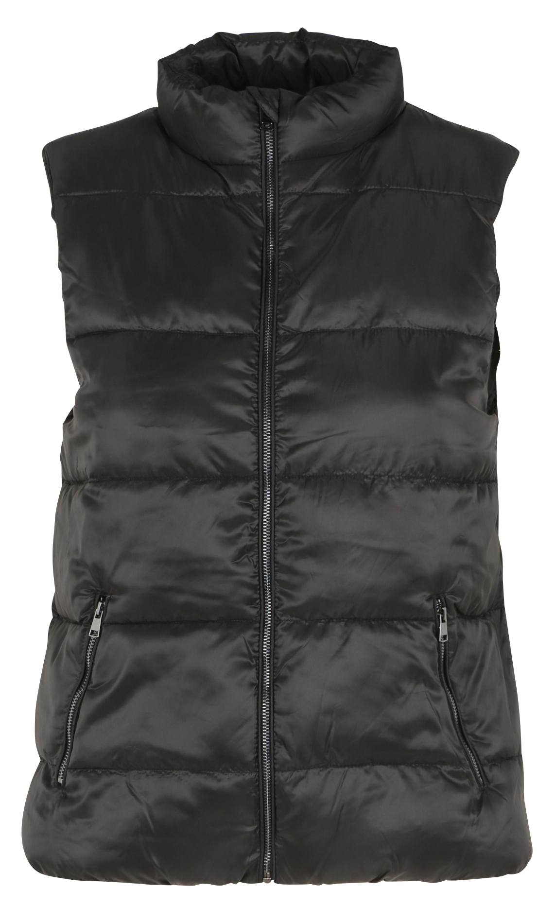 Quilted sleeveless high-neck puffer vest MAISON 123 Black