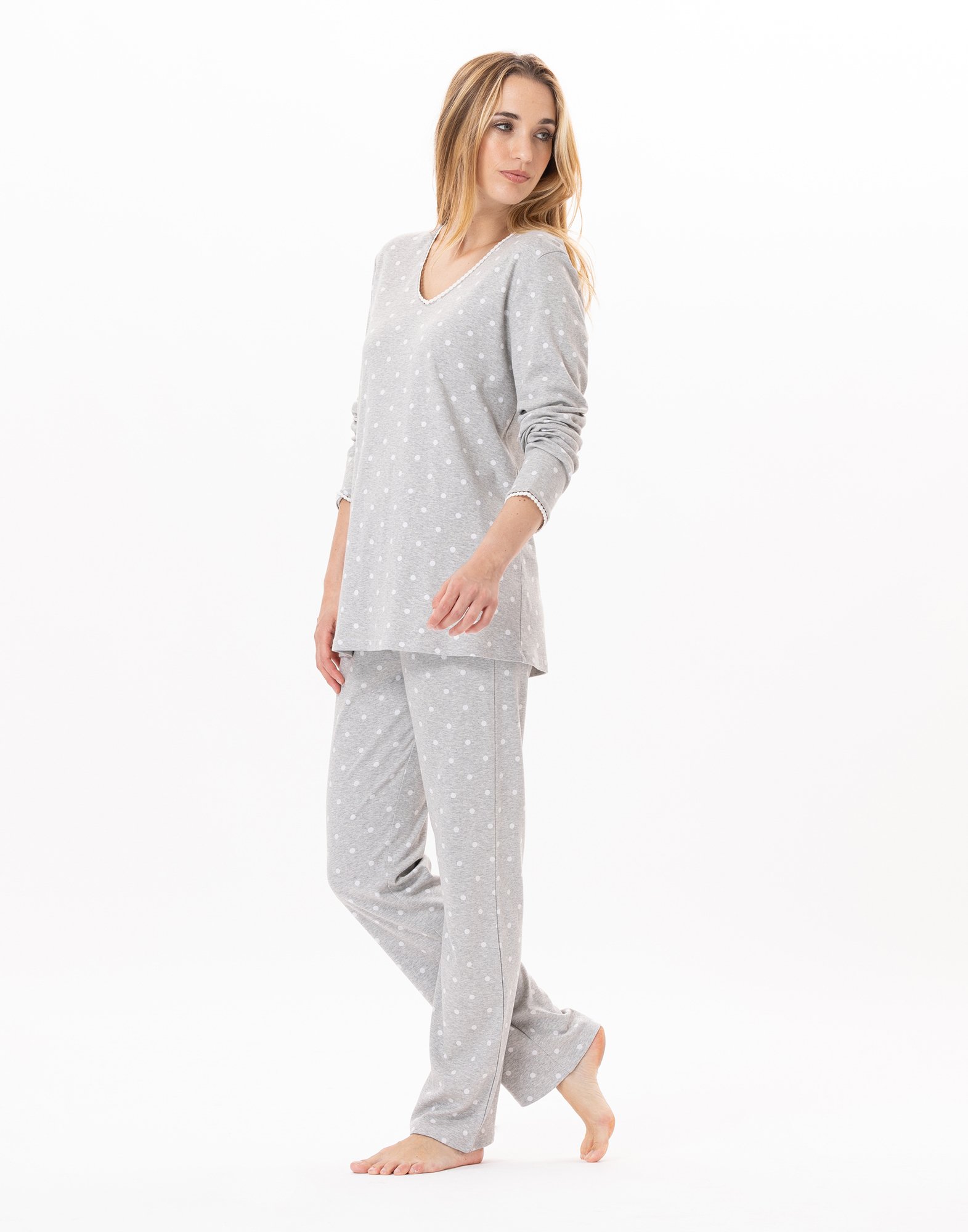Cotton pajama top LE CHAT Grey