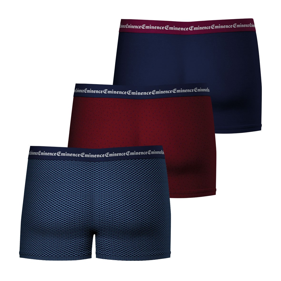 Trunks, pack of 3, business print EMINENCE Blue