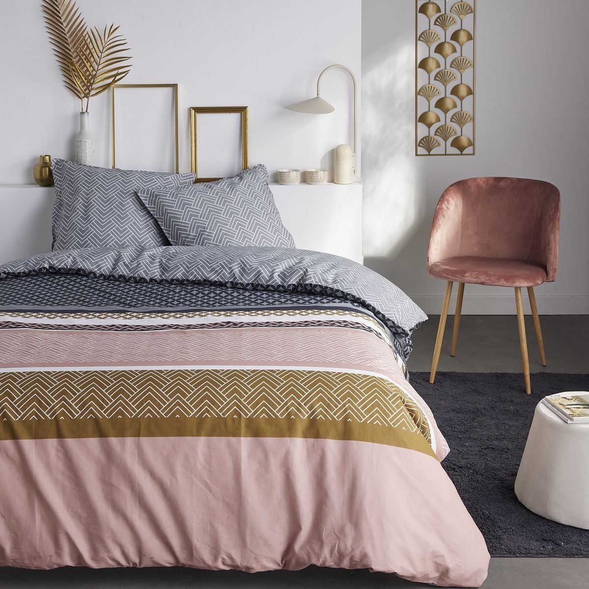 Cotton bedding set TODAY LINGE DE MAISON Grey