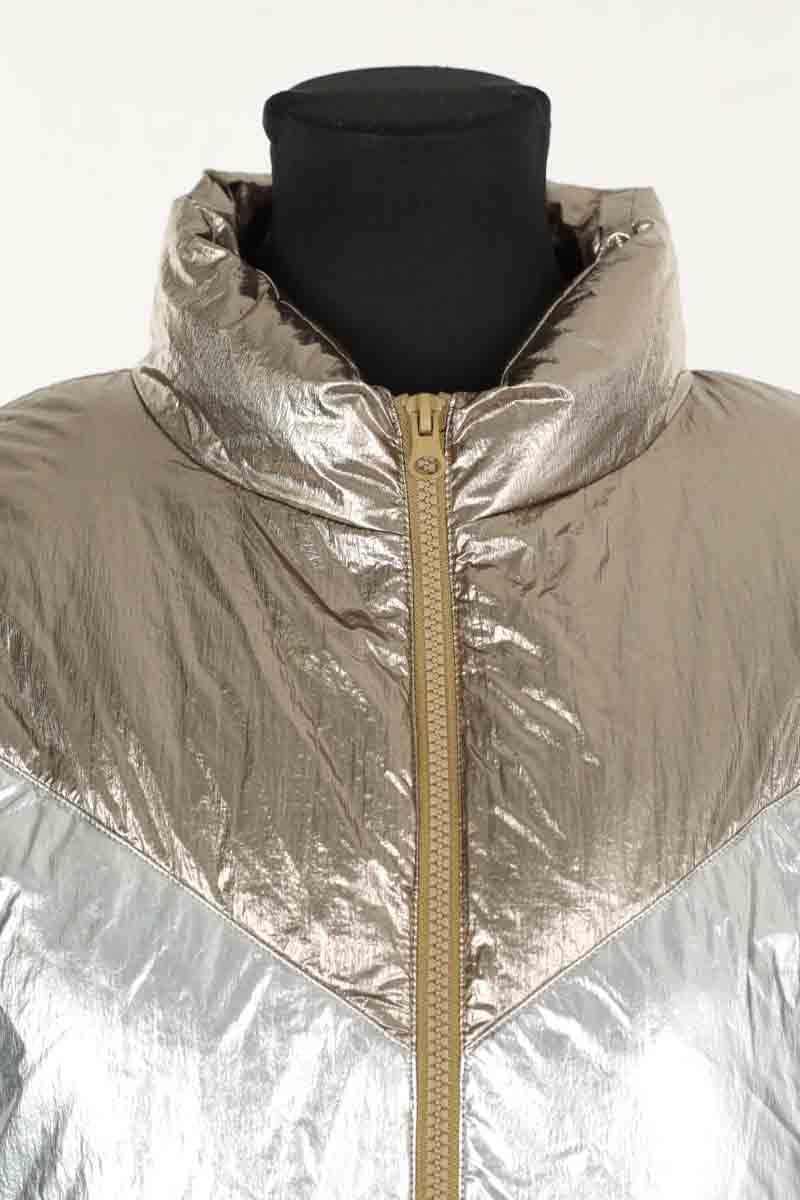 Lightweight quilted padded jacket with high neck ISABEL MARANT - Seconde Main Brown