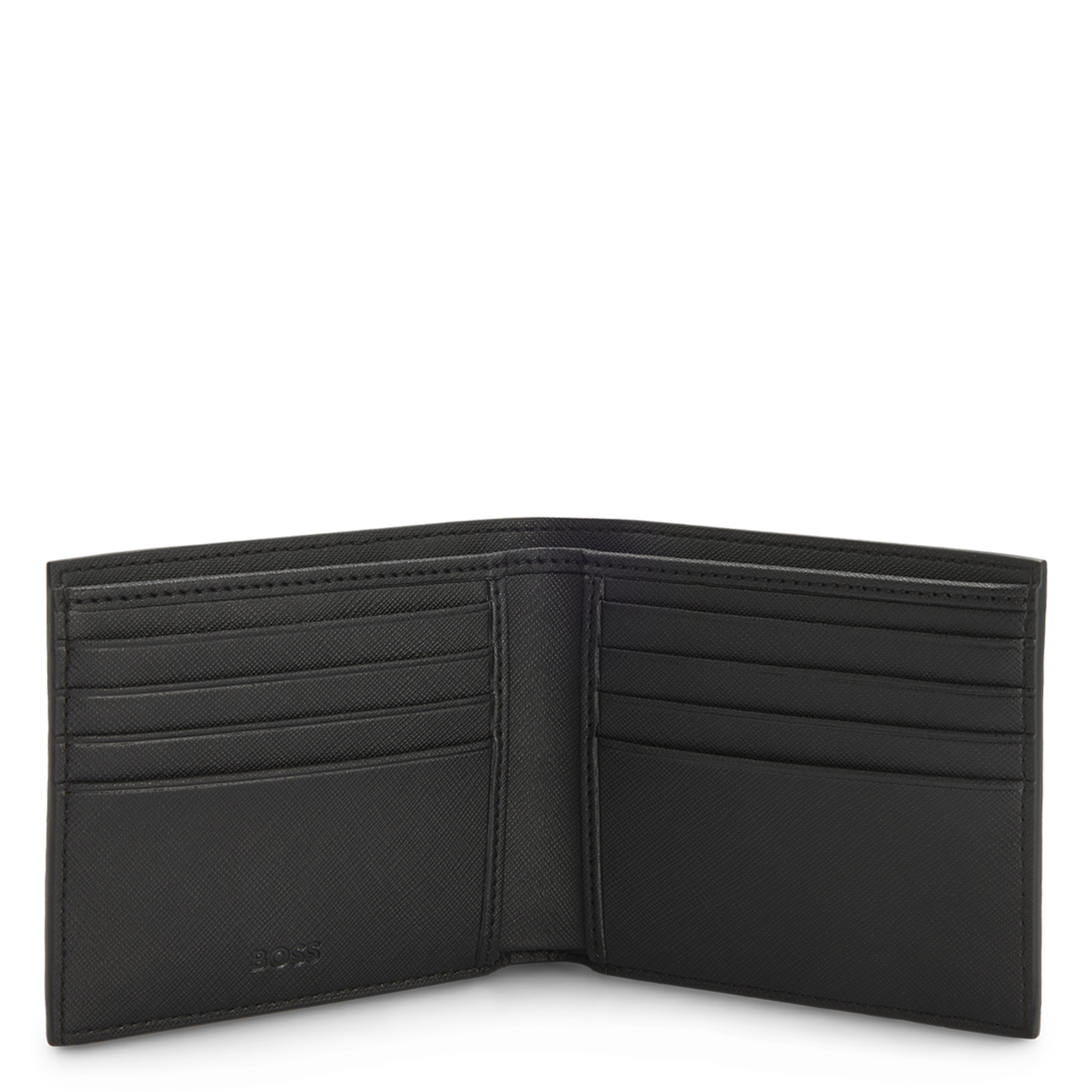 Jacquard leather wallet BOSS Black