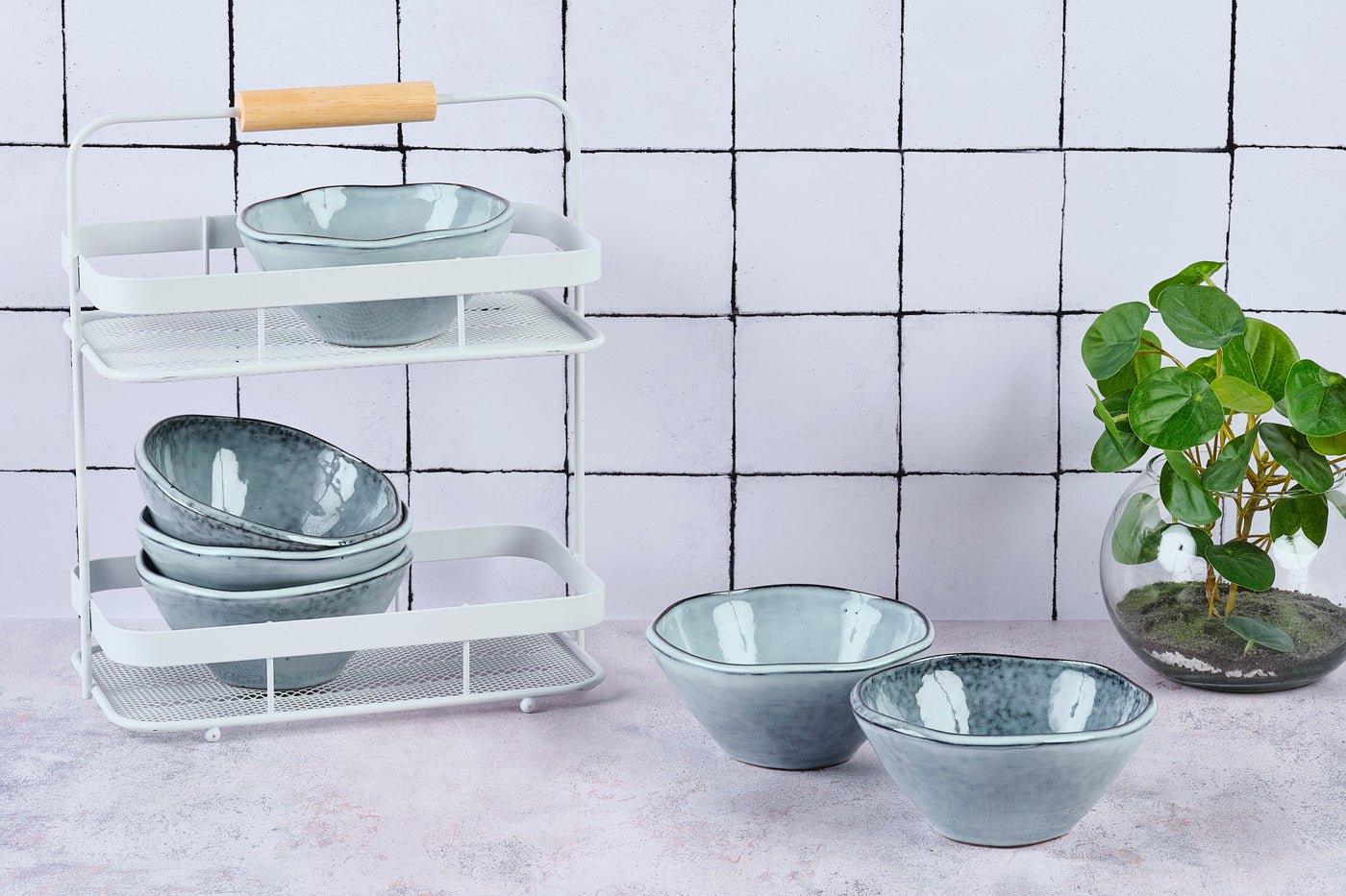 Cloud bowl ø14cm - 6 pieces - storm grey BJORN Grey