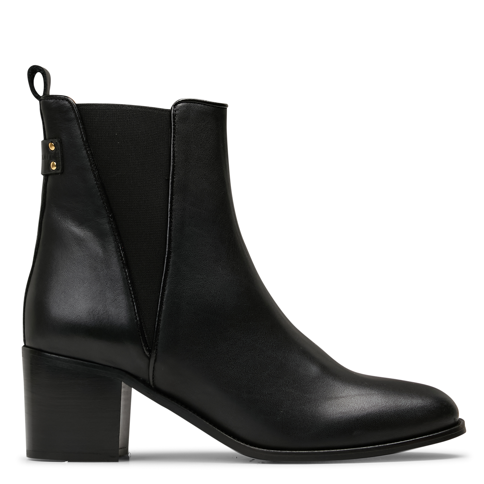 Effen leren enkellaarzen met textuur MAISON TOUFET