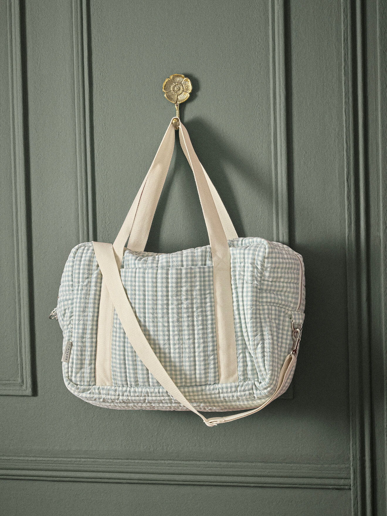 Cotton muslin diaper bag CYRILLUS Green