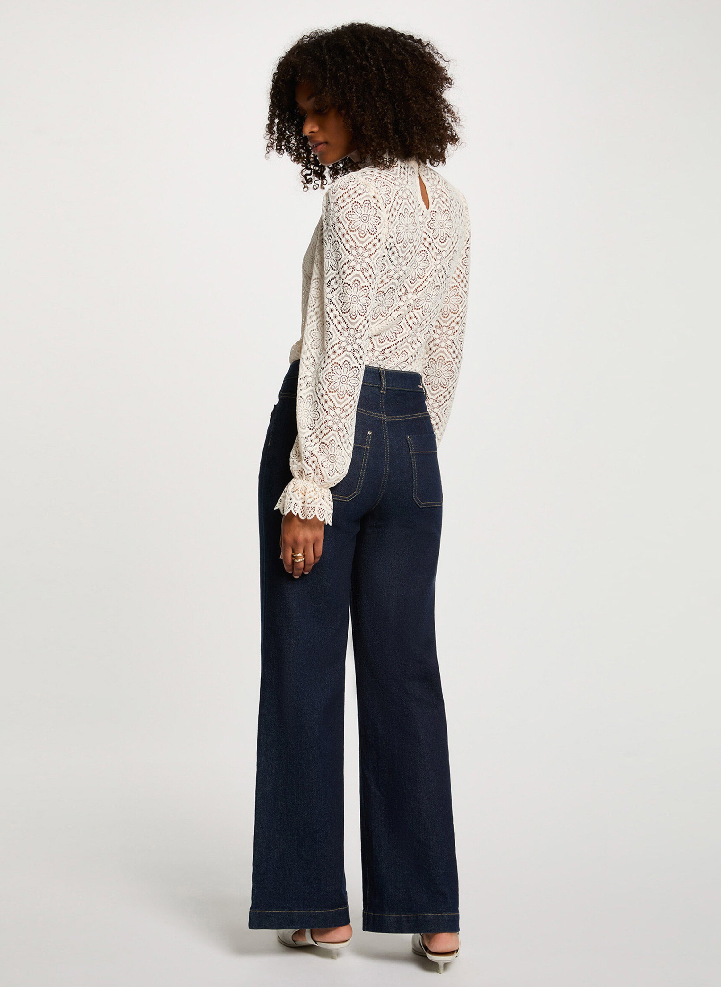 Top col montant  MORGAN Beige