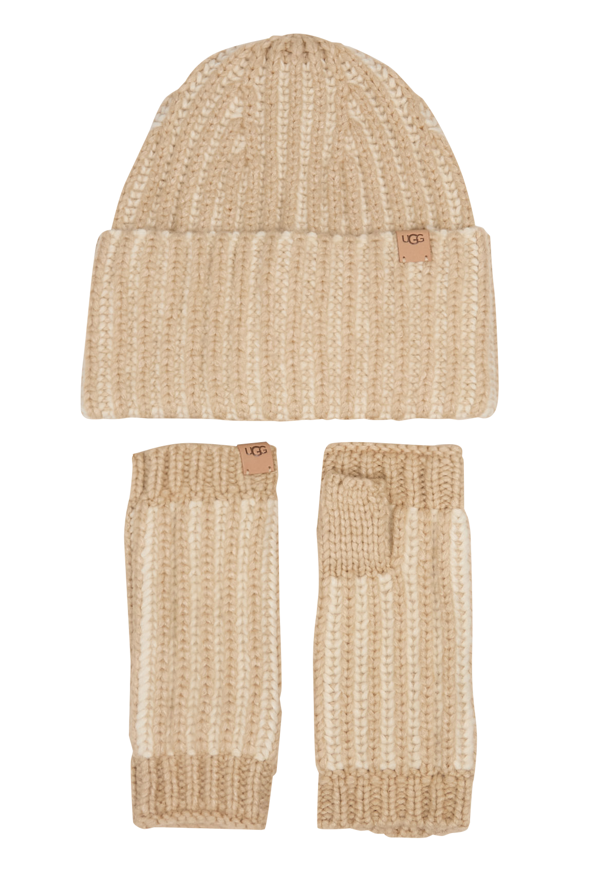 Set bonnet et mitaines UGG Blanc