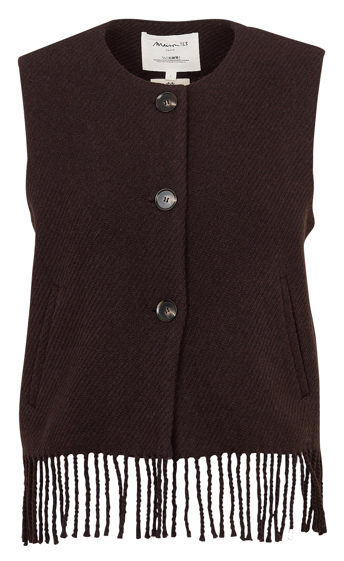 Veste ample en laine mélangée MAISON 123 Marron