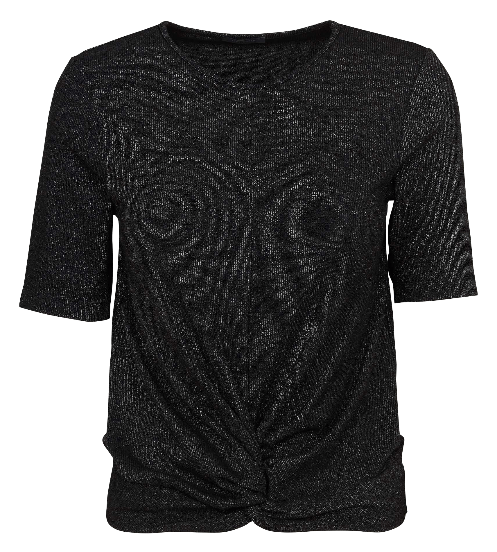 Sequin round neck straight top IKKS Black