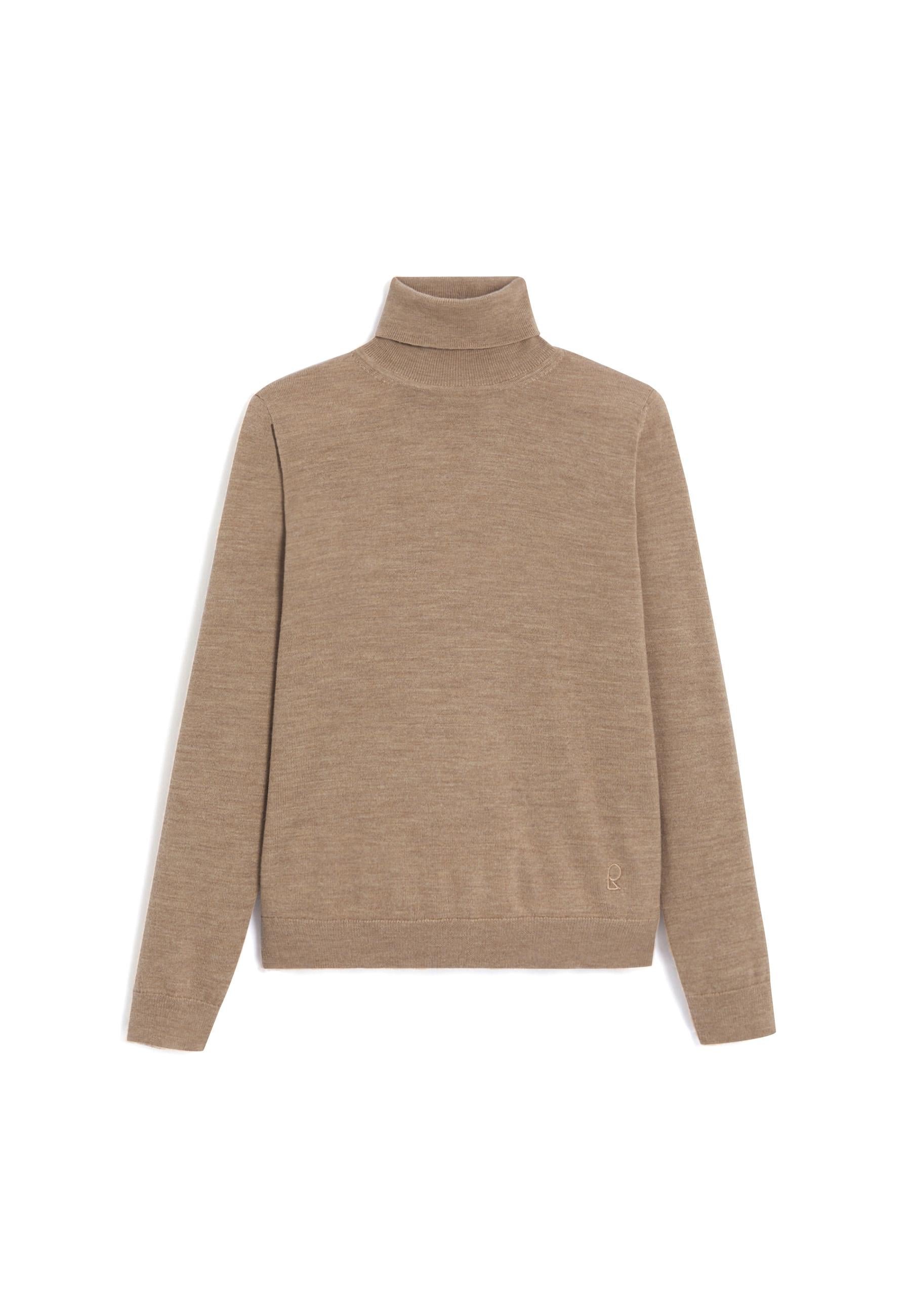 Merino wool roll-neck sweater RODIER Beige