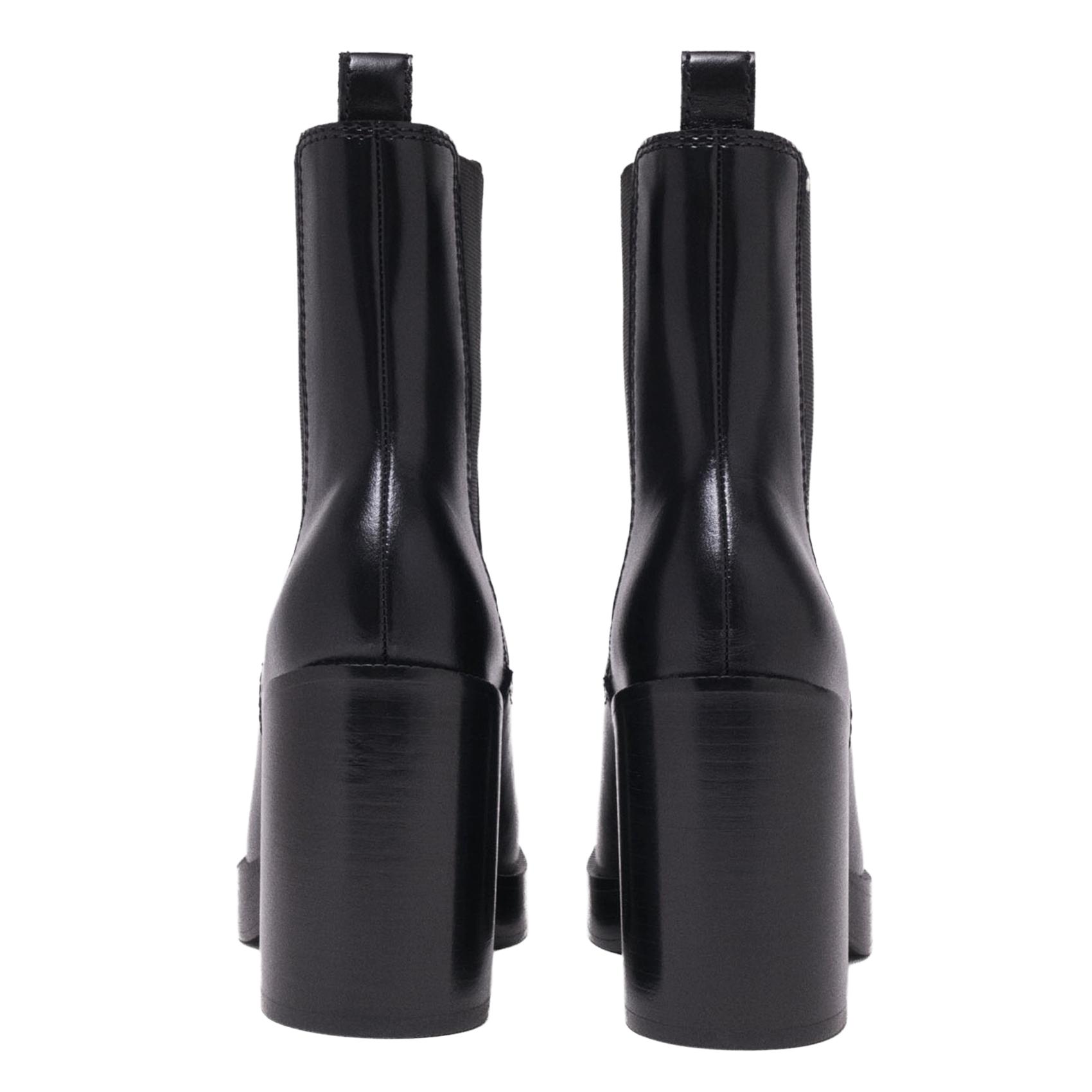 Platform leather Chelsea boots MAJE Black