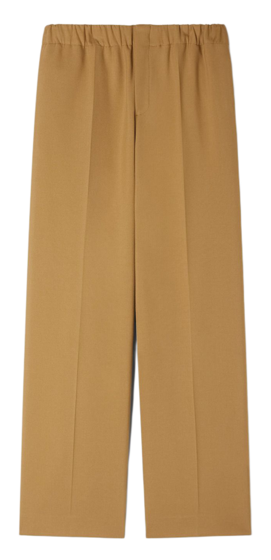 Wijde broek van jersey Beige