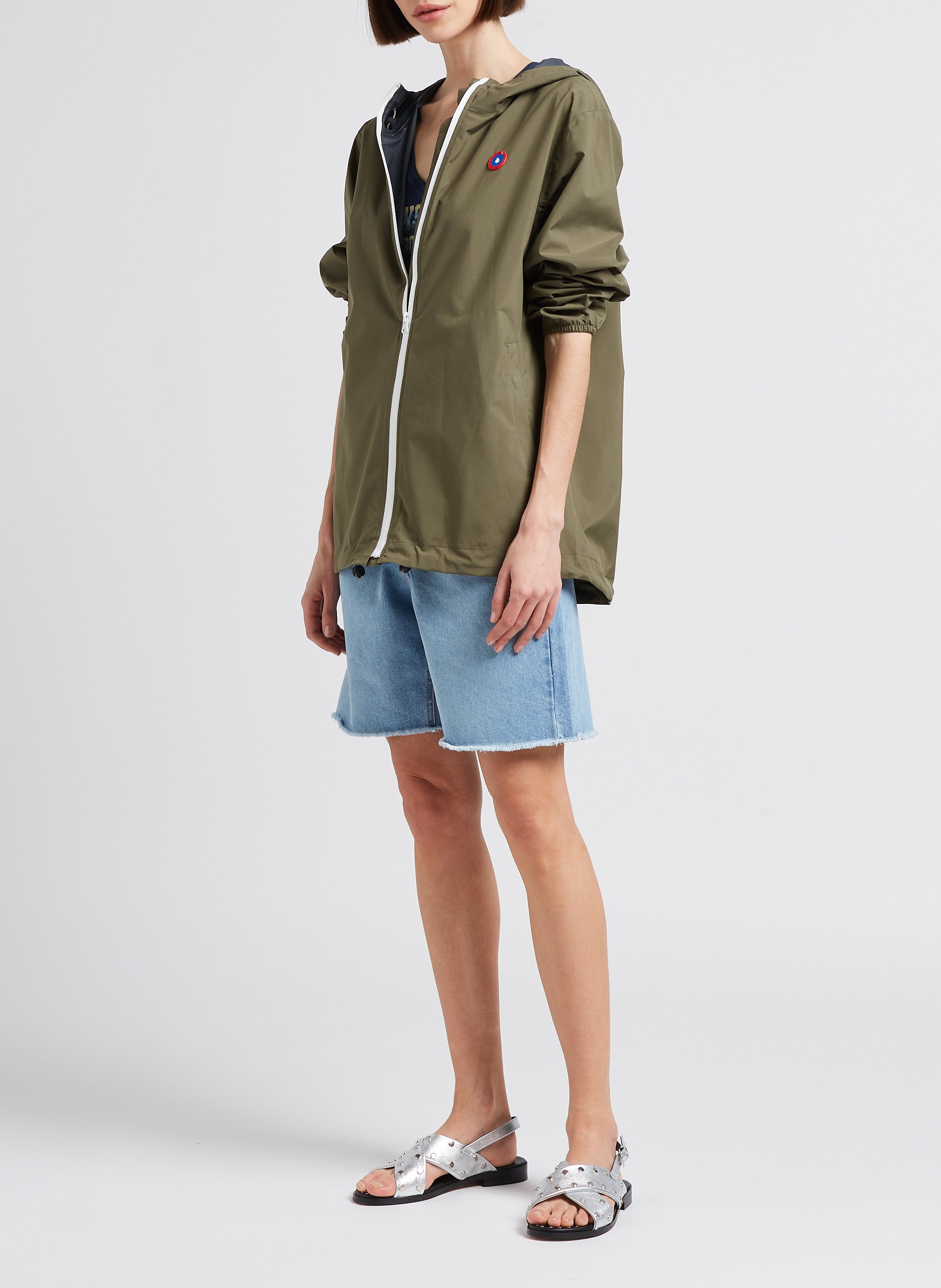 Imperméable court à capuche FLOTTE Vert