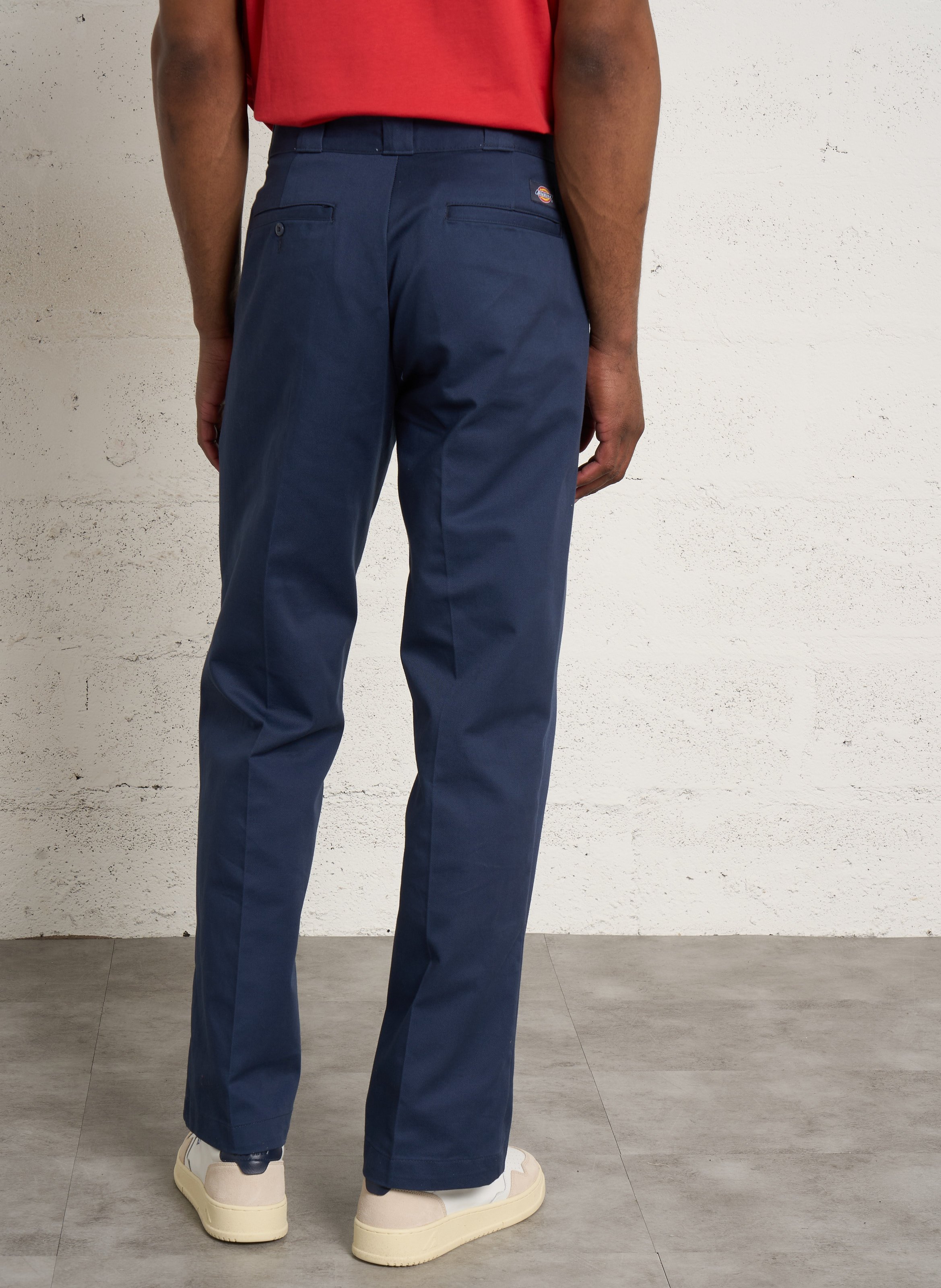 Katoenen straight fit pantalon DICKIES Blauw