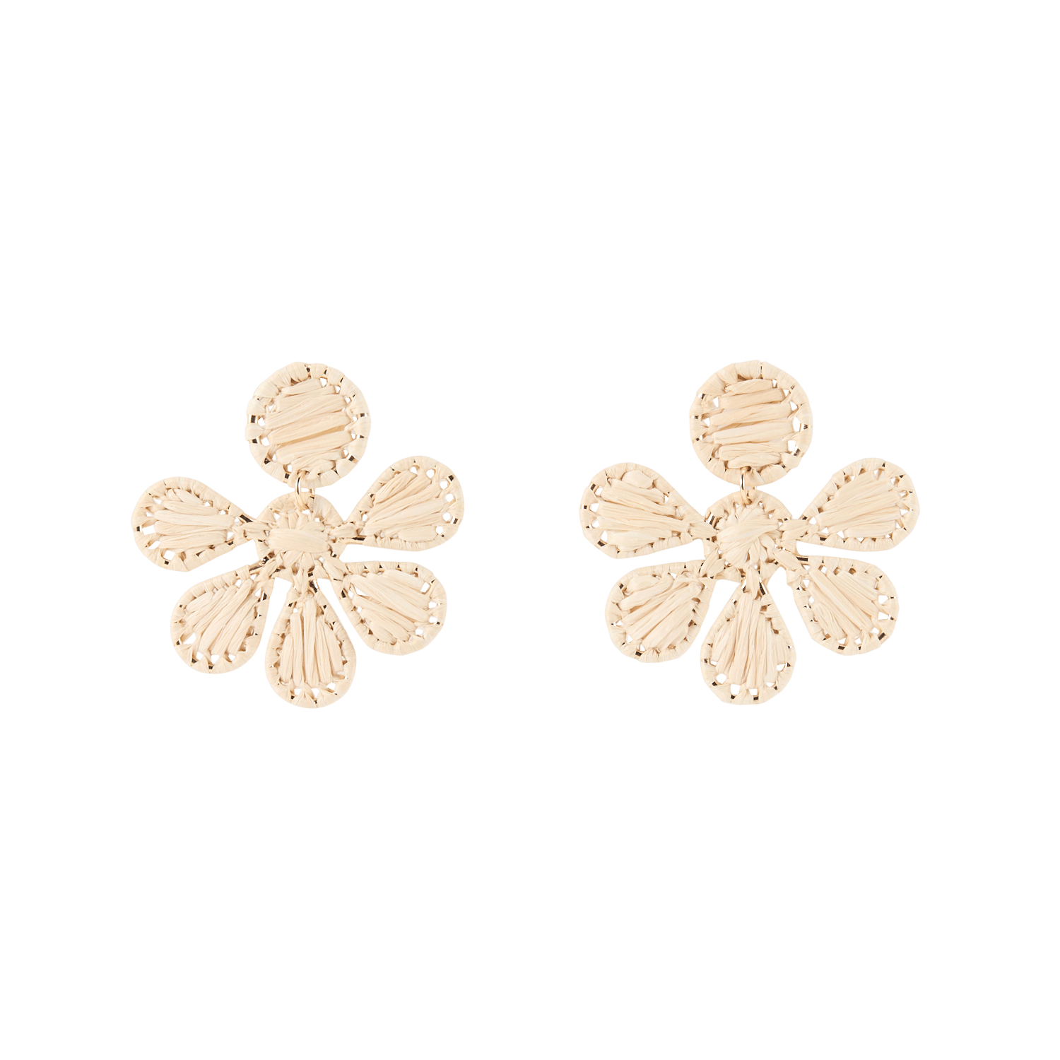 Ohrringe mit Blumen aus Raffia FEEKA