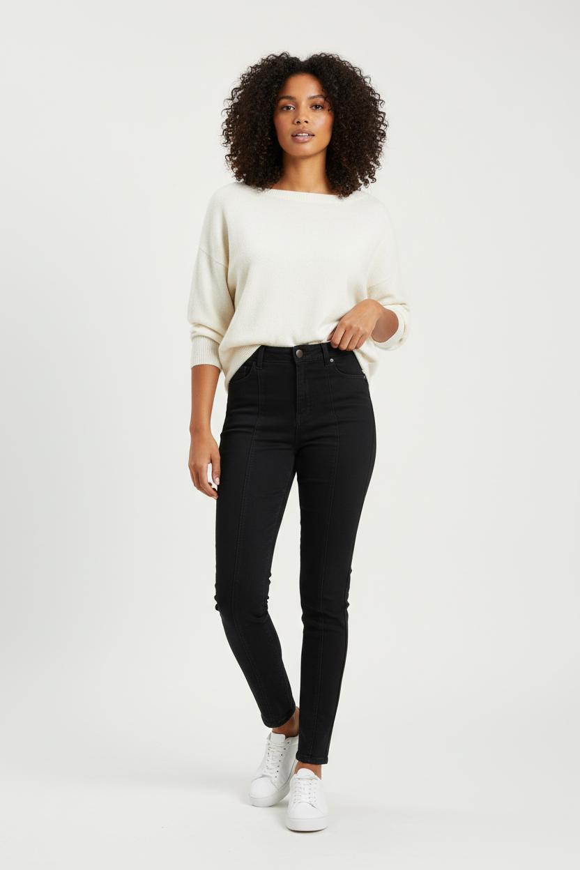 Cropped slim jeans with studs CLOSED - Seconde Main Blue